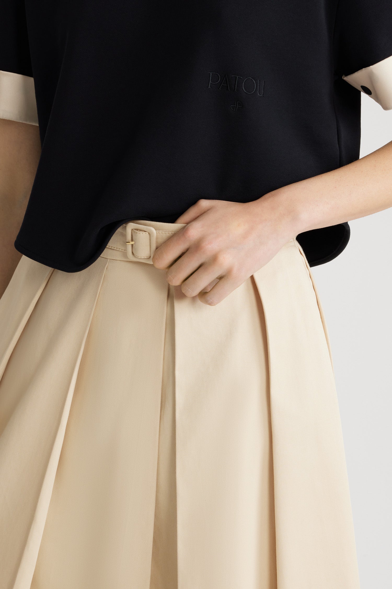 Patou H24SK0700074089W jupe midi coton blanc