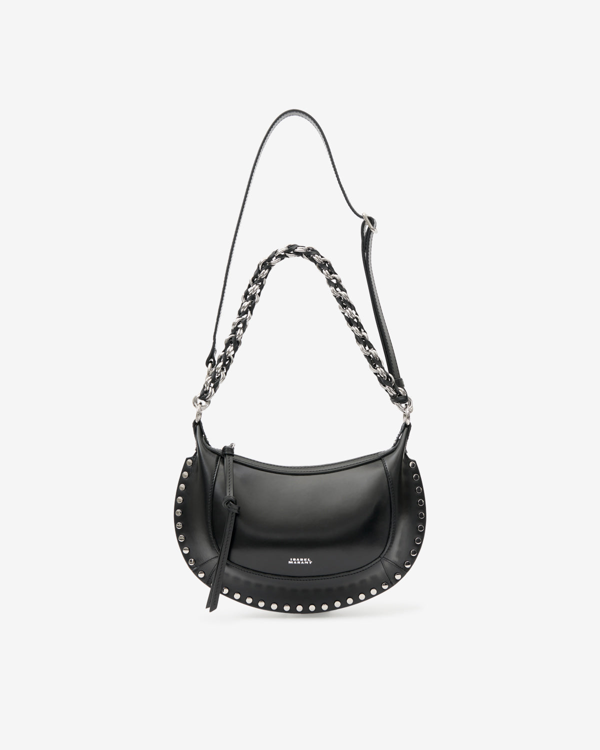 Isabel Marant Oskan Moon sac cuir noir argenté