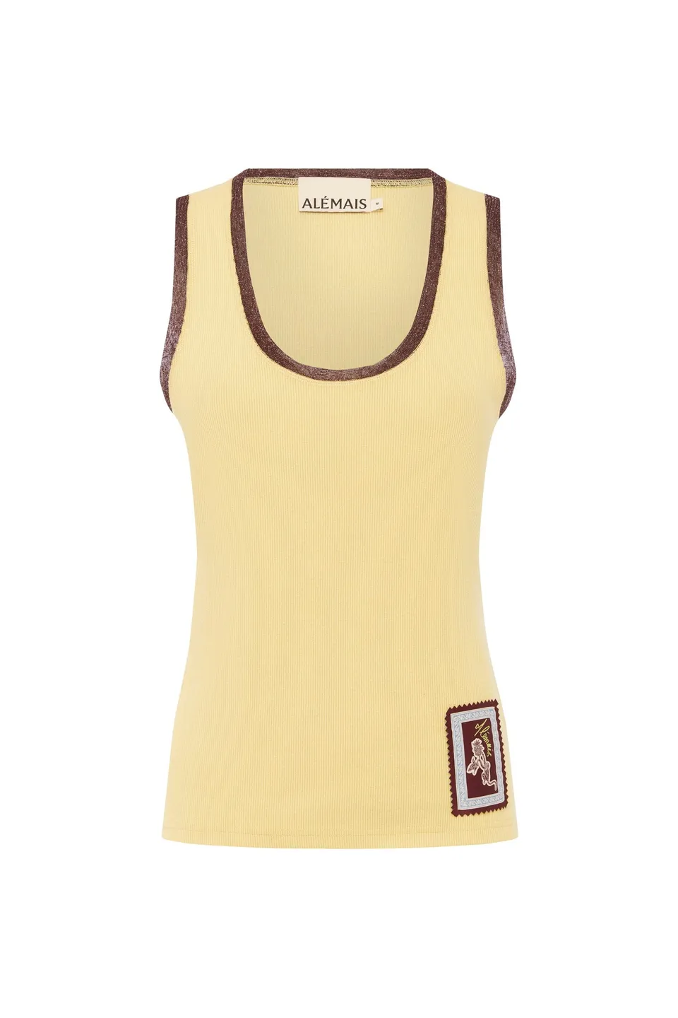 Alemäis Ramon Tank Lemon débardeur jaune coton côtelé