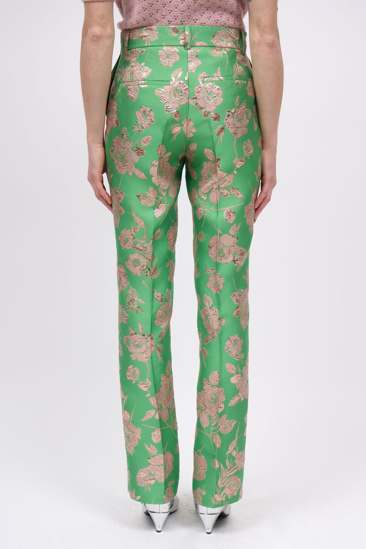 Paul & Joe Ballade pantalon droit jacquard floral lurex