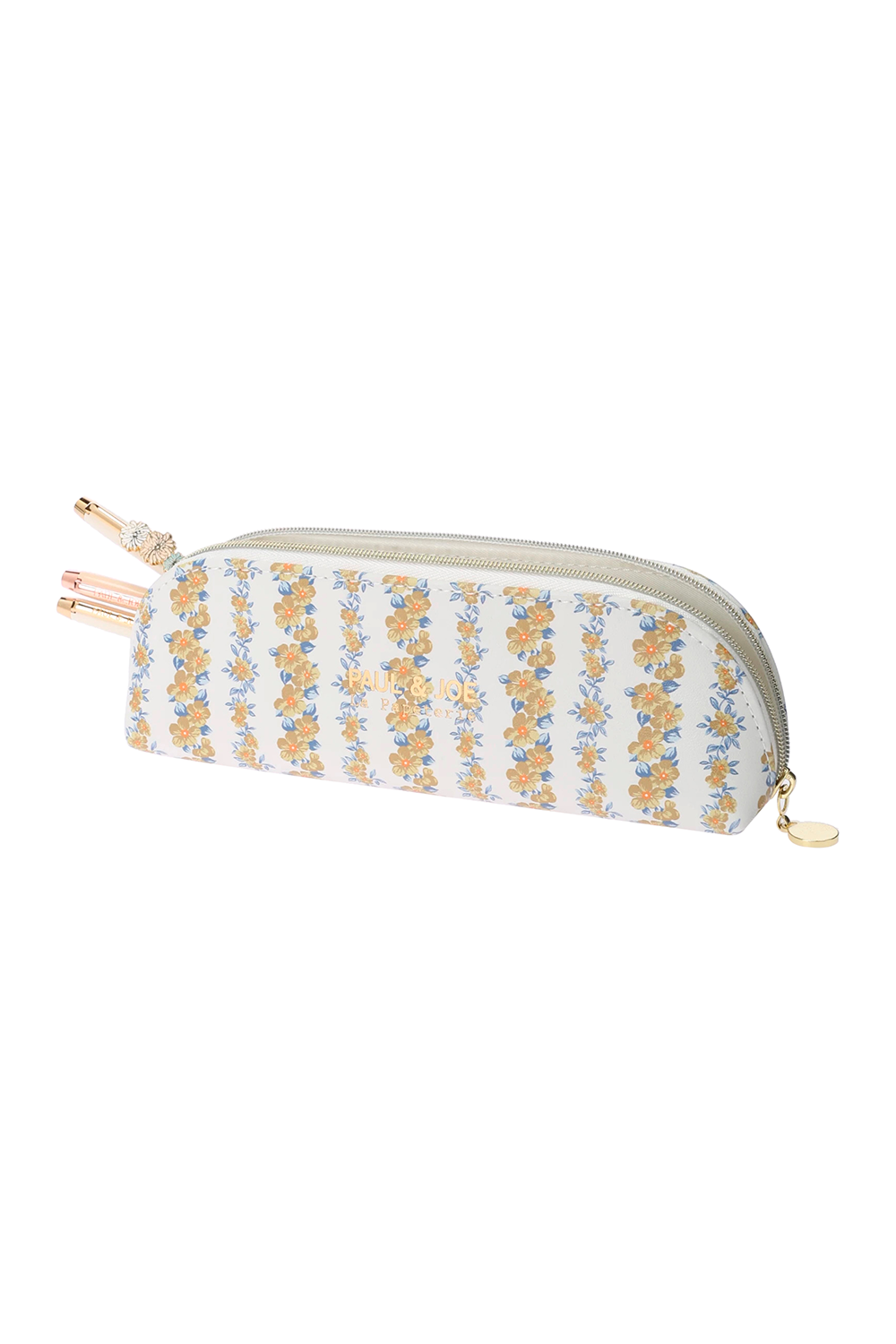 Paul & Joe trousse florale beige imitation cuir