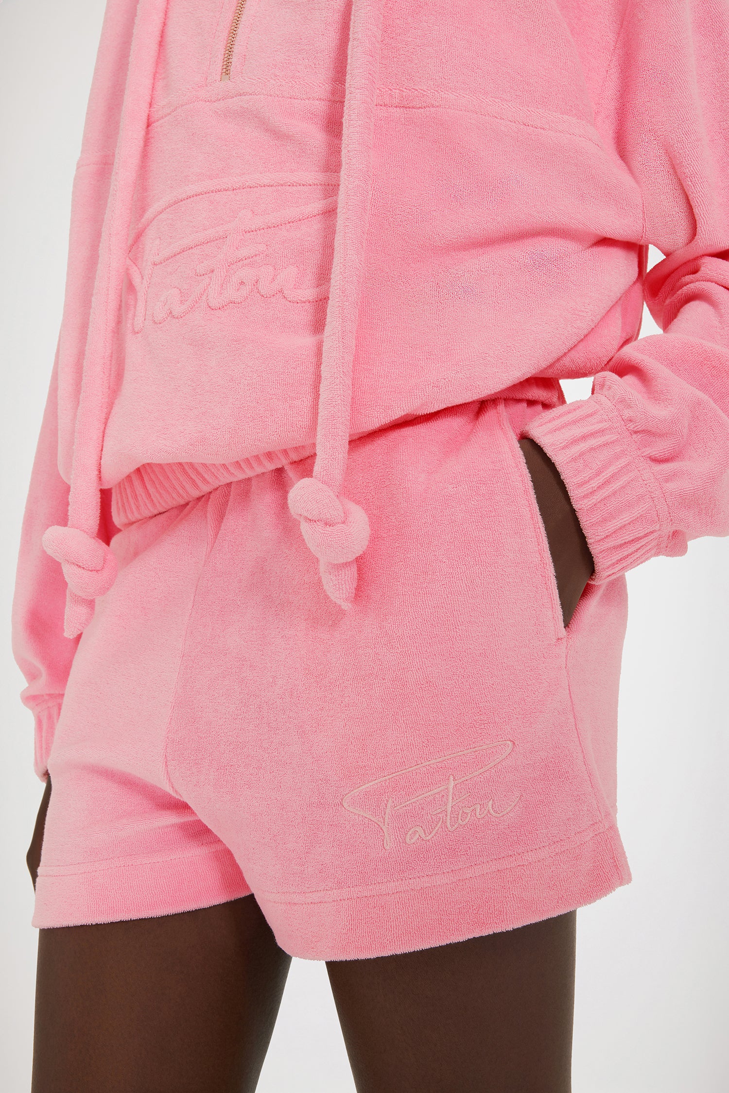 Patou JE103 short éponge coton bio rose XS-XXL poche