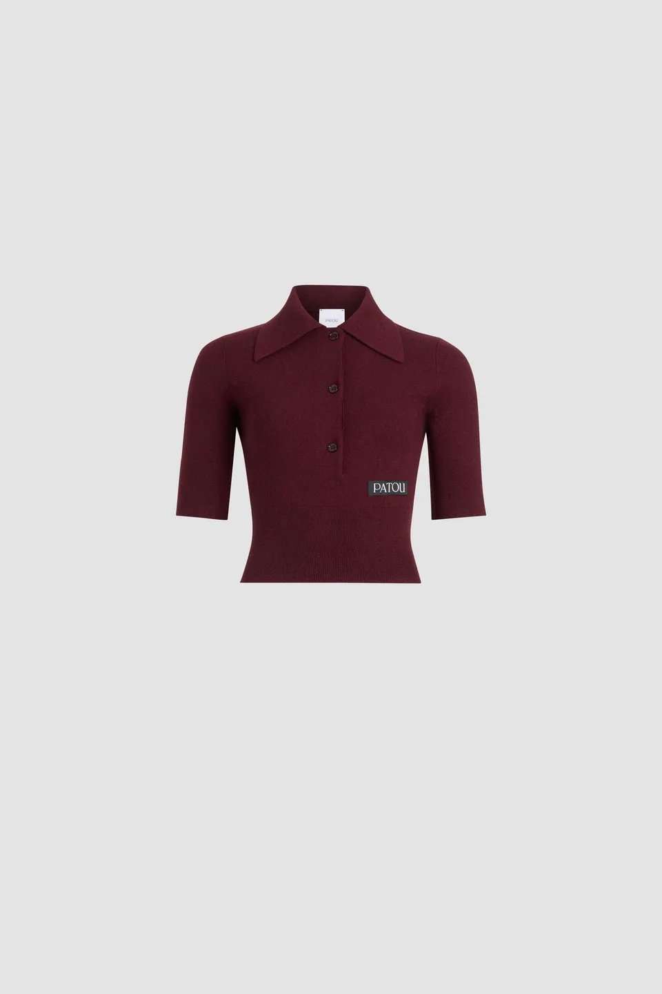 Patou KN3058041317R polo laine cachemire Vignola bordeaux