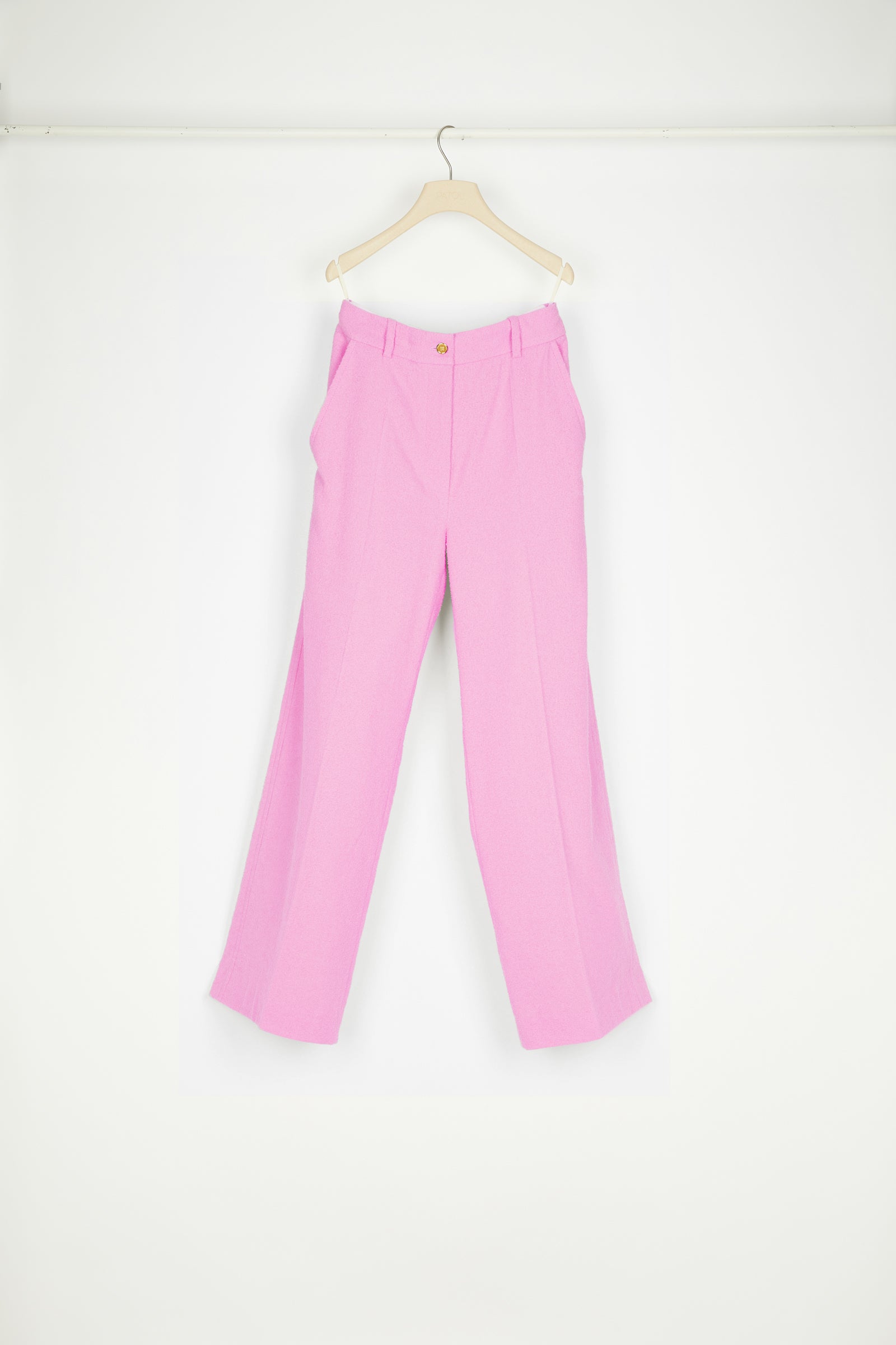 Patou P23TR0010134453B pantalon tweed rose