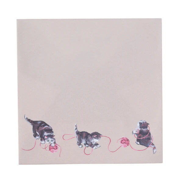 Paul & Joe Papeterie Carte chats pelotes beige lot 3 papier