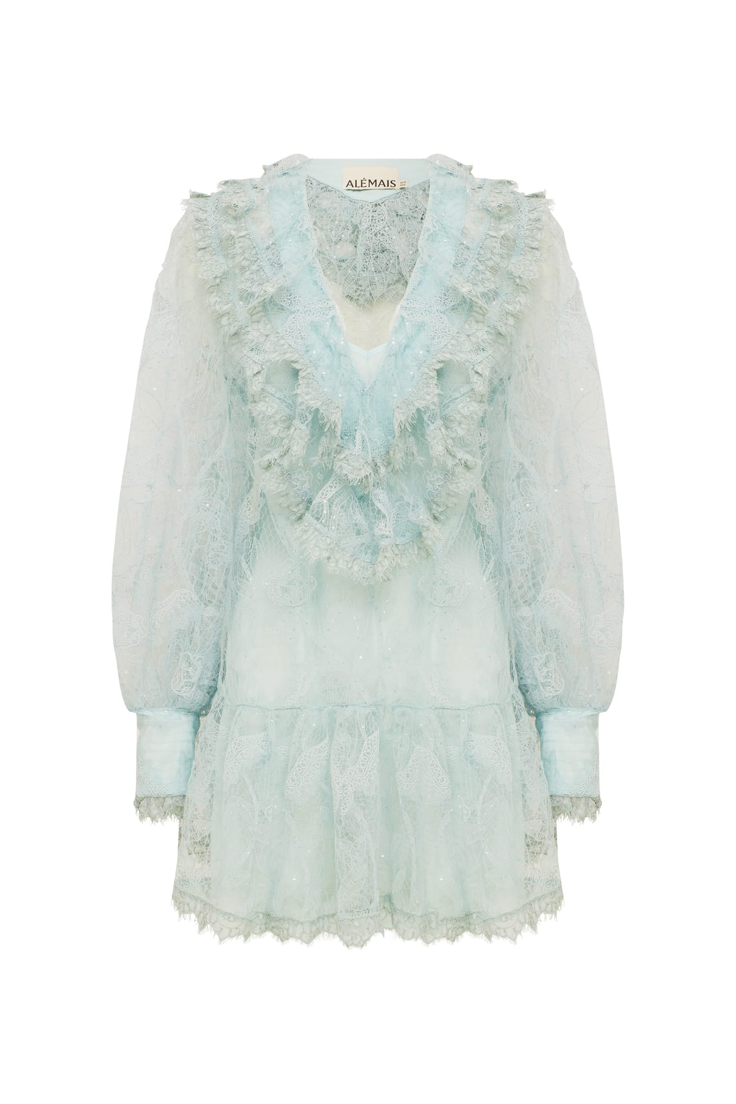 Alemäis Winifred Lace Mini robe mini dentelle volants