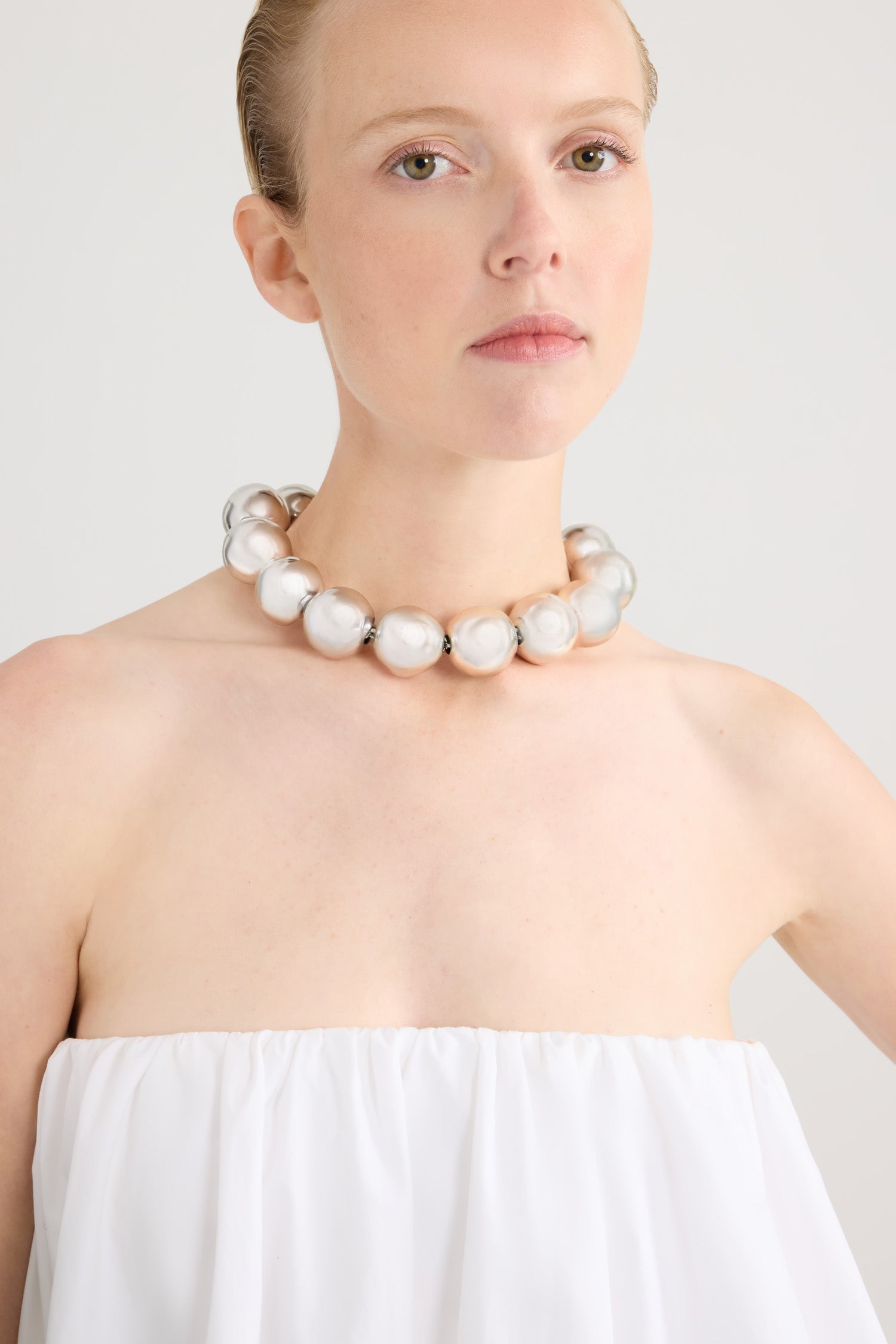 Patou JW130 collier argent boules martelées