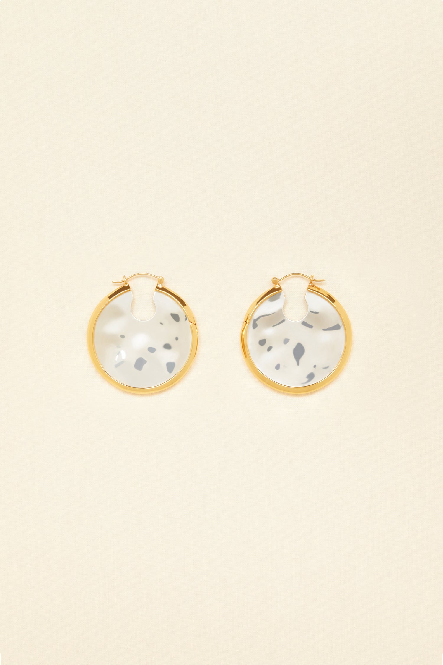 Patou Jewellery créoles JW001 laiton martelé doré