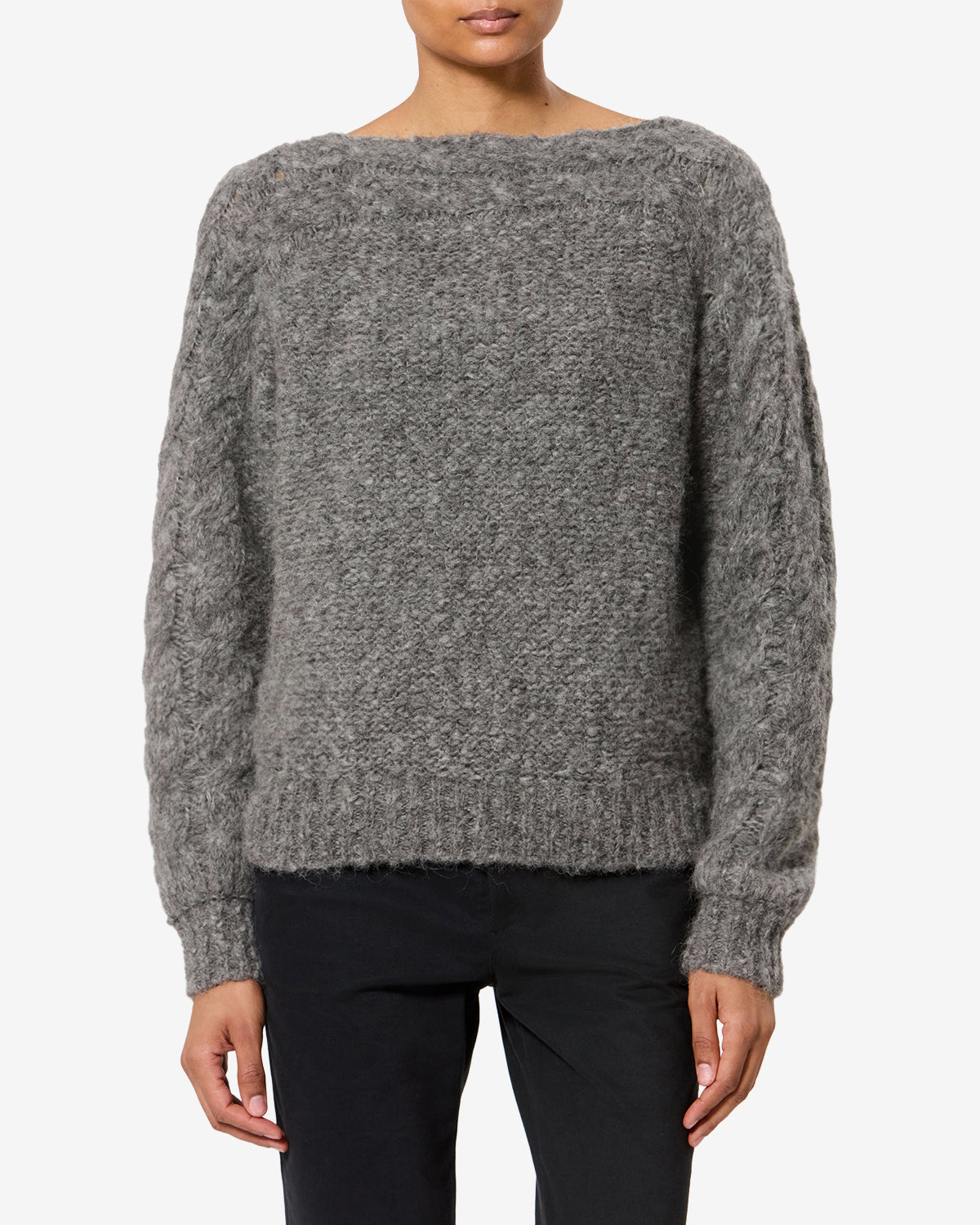 Isabel Marant Ponara PU0952FA pull laine gris