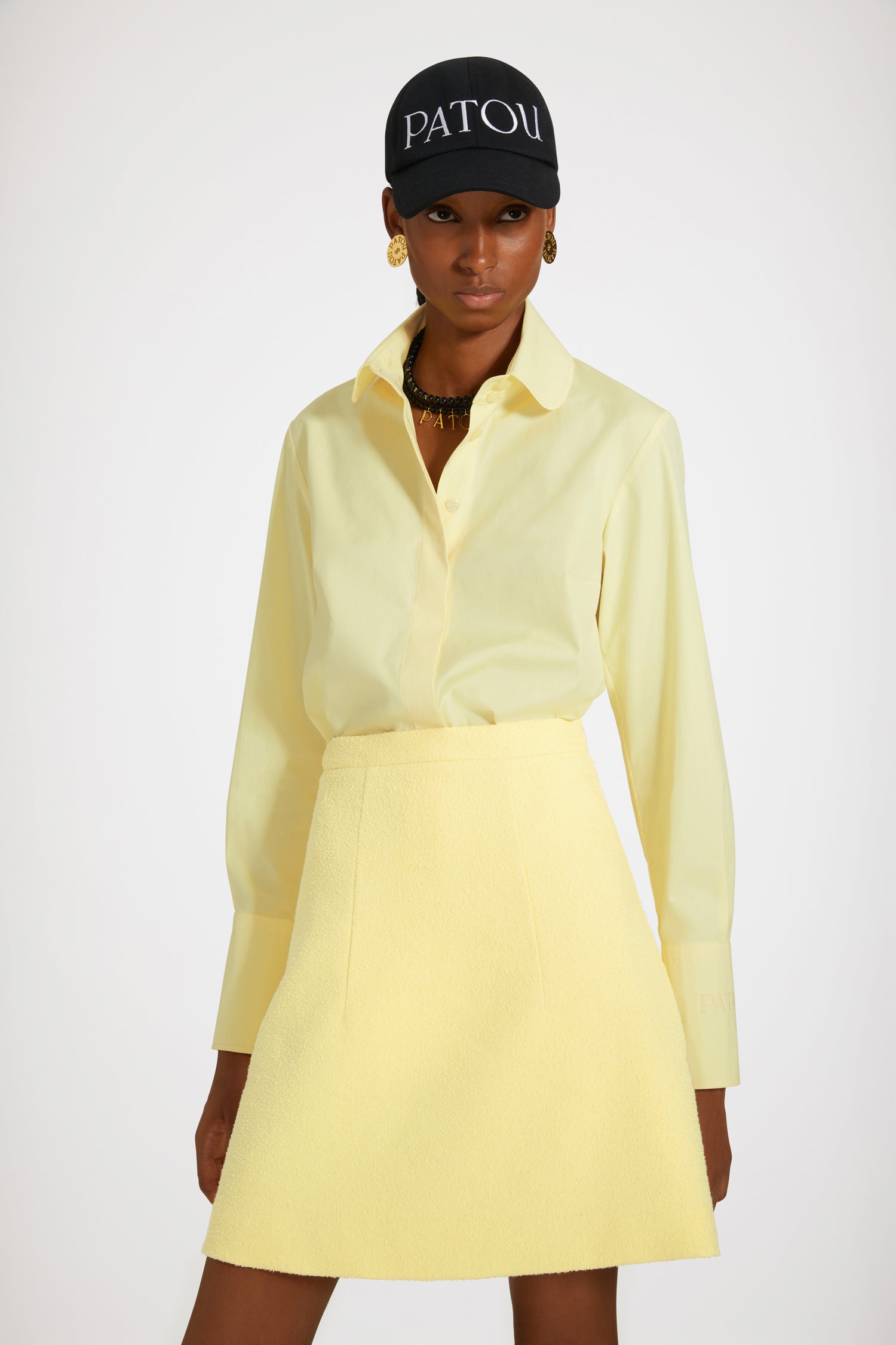 Patou P23SK0360134213M jupe mimosa tweed coton