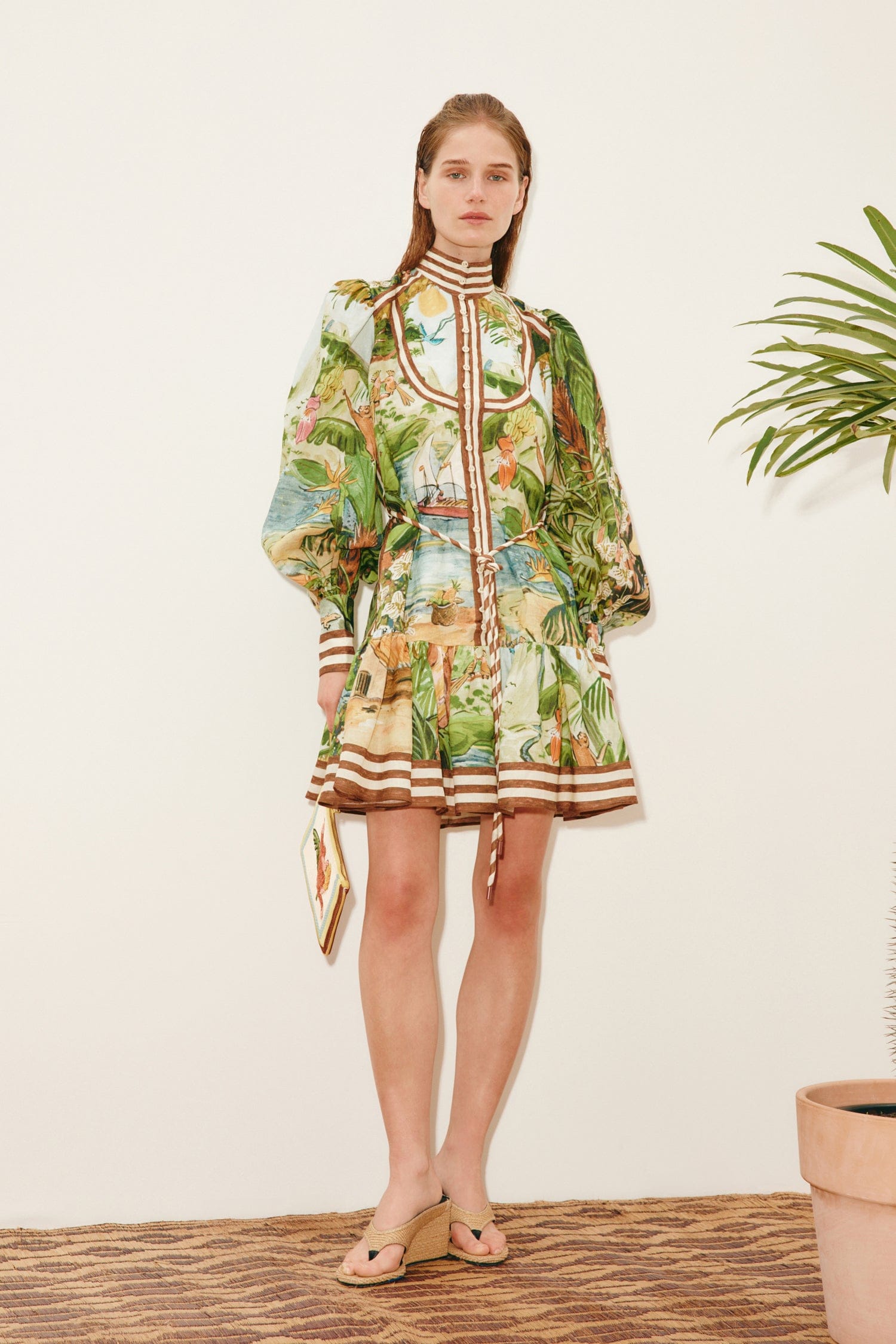 Alemaïs Toucan Tango Mini Dress robe chemisier jungle