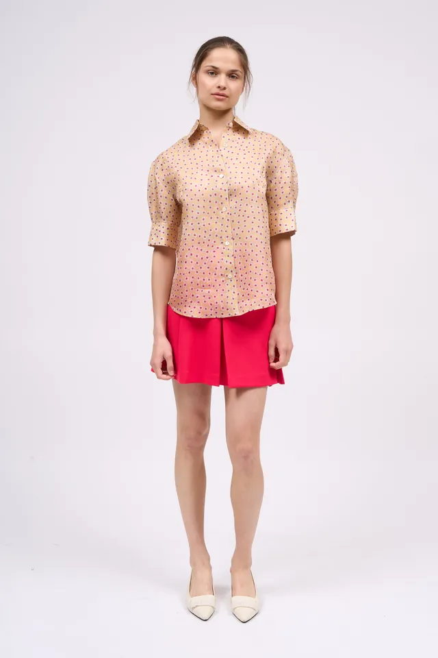 PAUL & JOE VALENCE jupe courte laine rouge 36