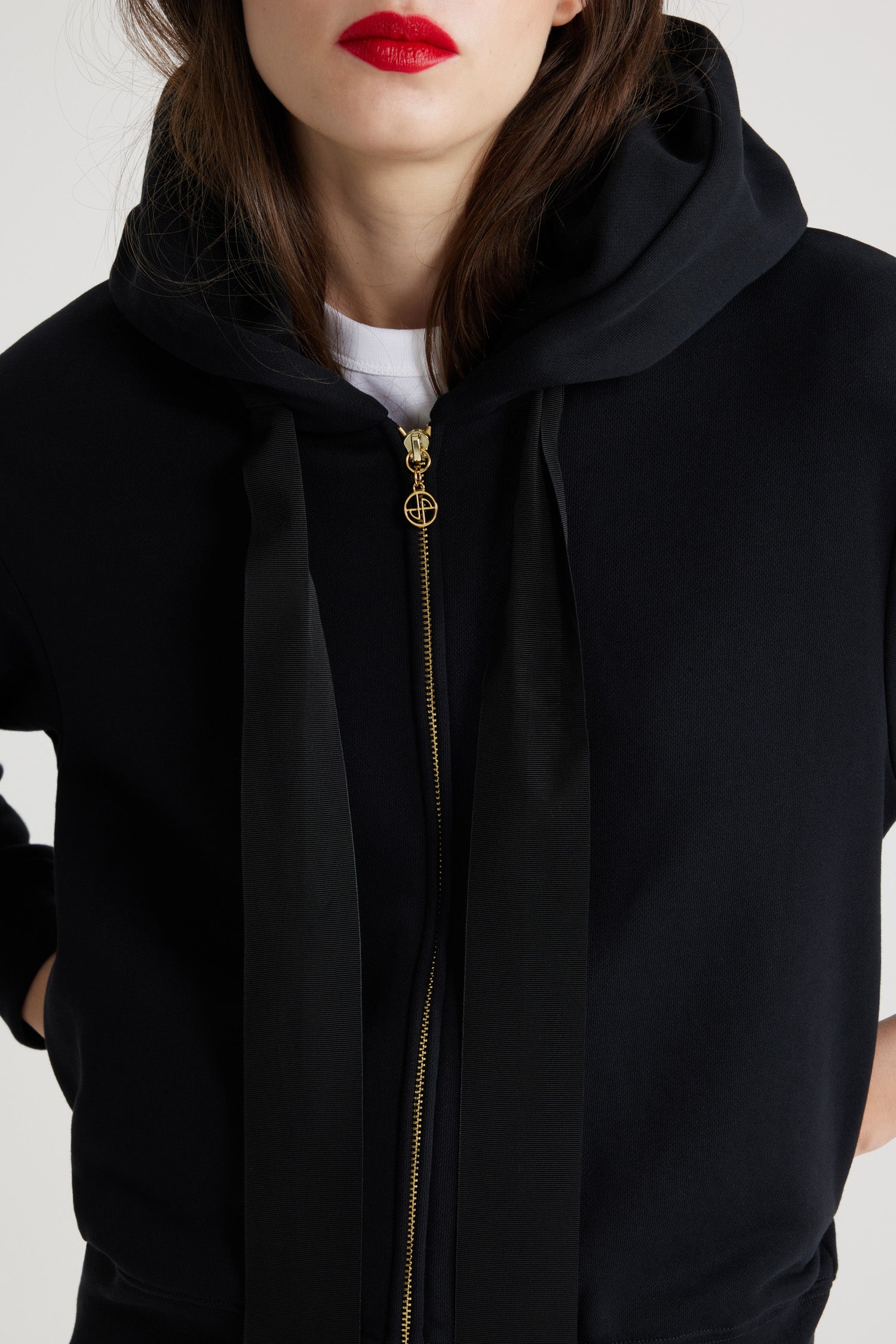 Patou Sweat zippé JE007 hoodie coton bio noir