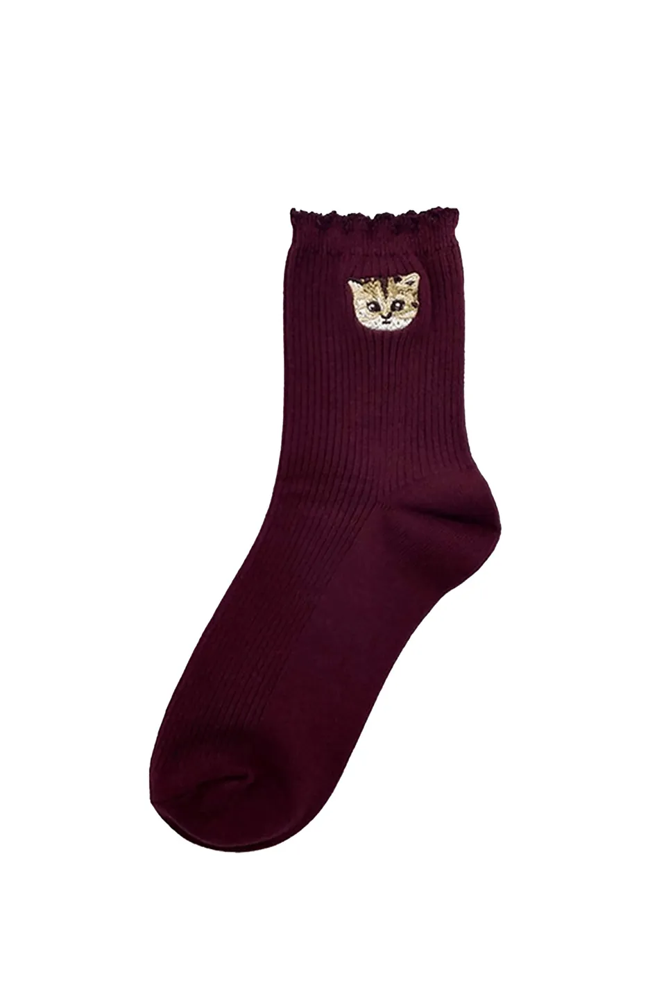 Paul & Joe chaussettes bordeaux Nounette coton TU