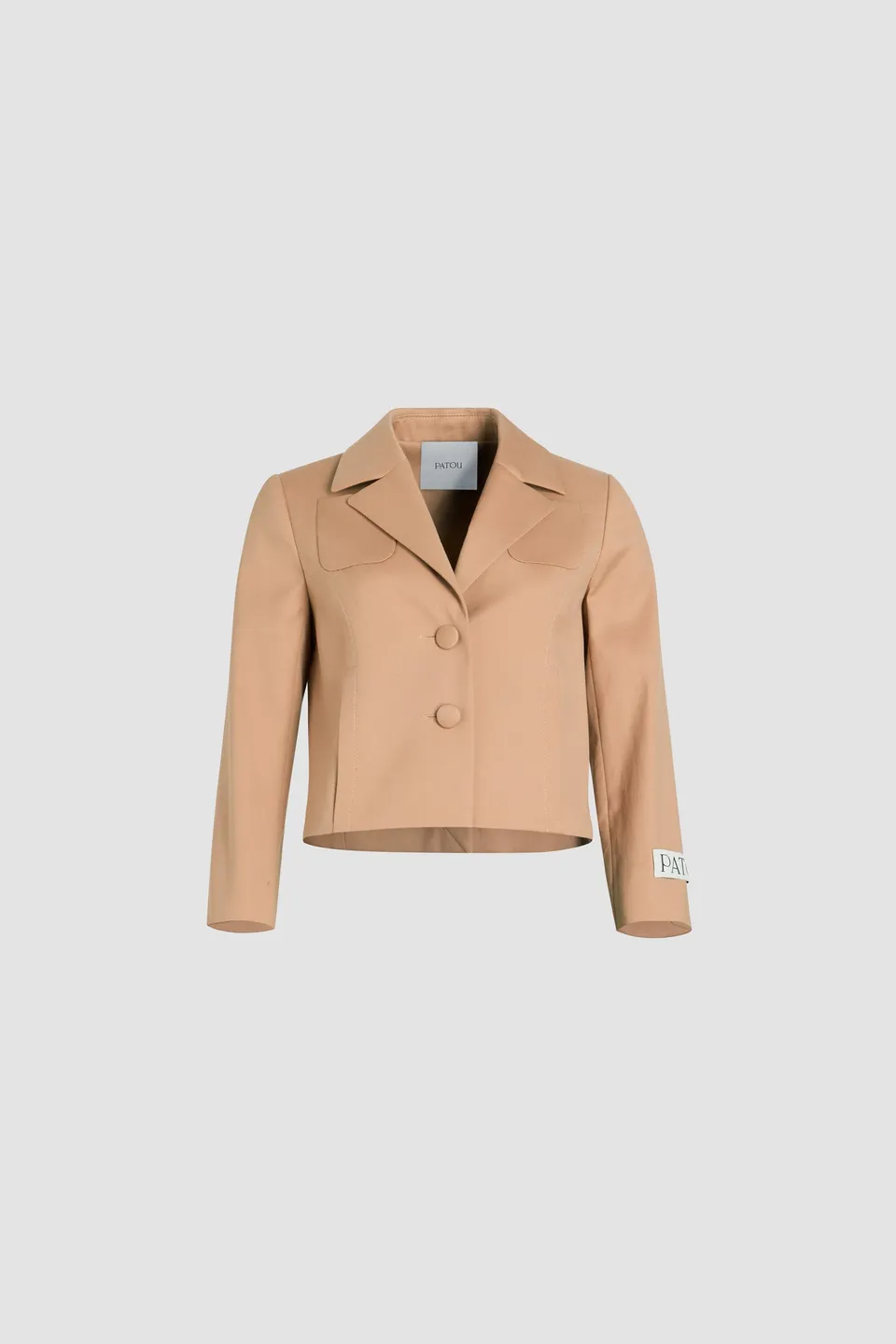 Patou JA046 veste tailleur courte coton bio praline