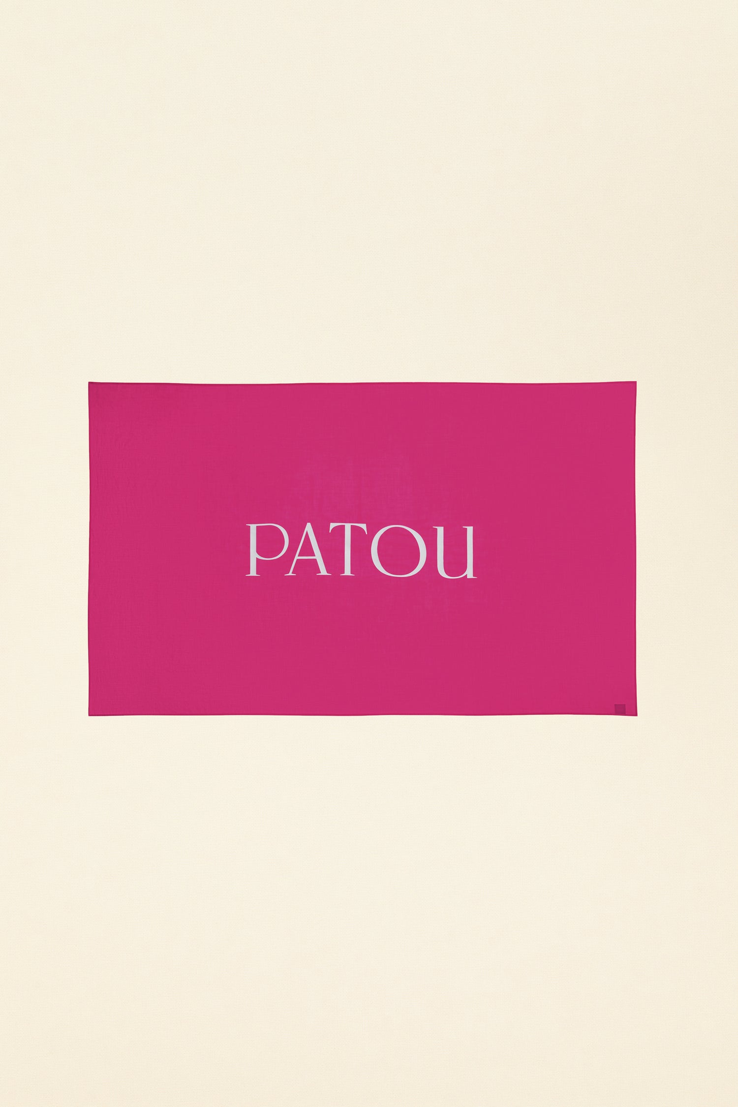 Patou AC014 paréo fuchsia coton bio logo blanc TU