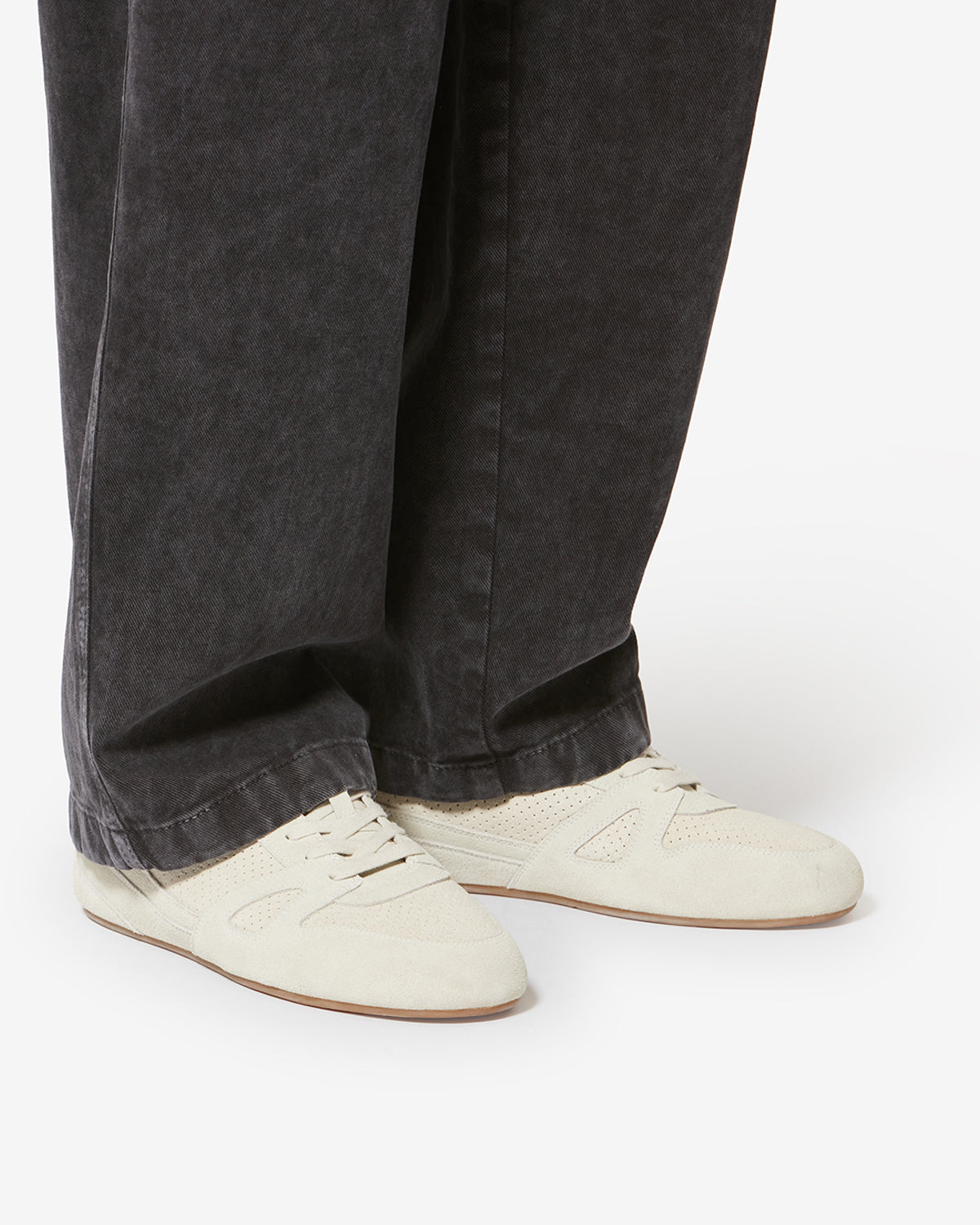 Isabel Marant Sennyh baskets beige cuir suède homme