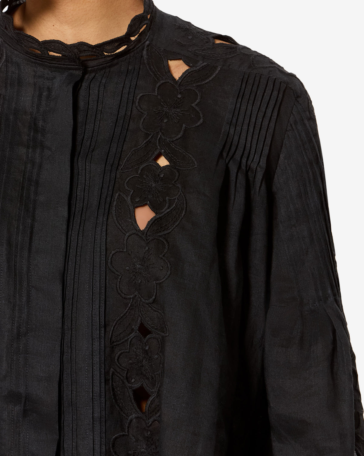 Isabel Marant Rubra blouse noire broderie large 34-44