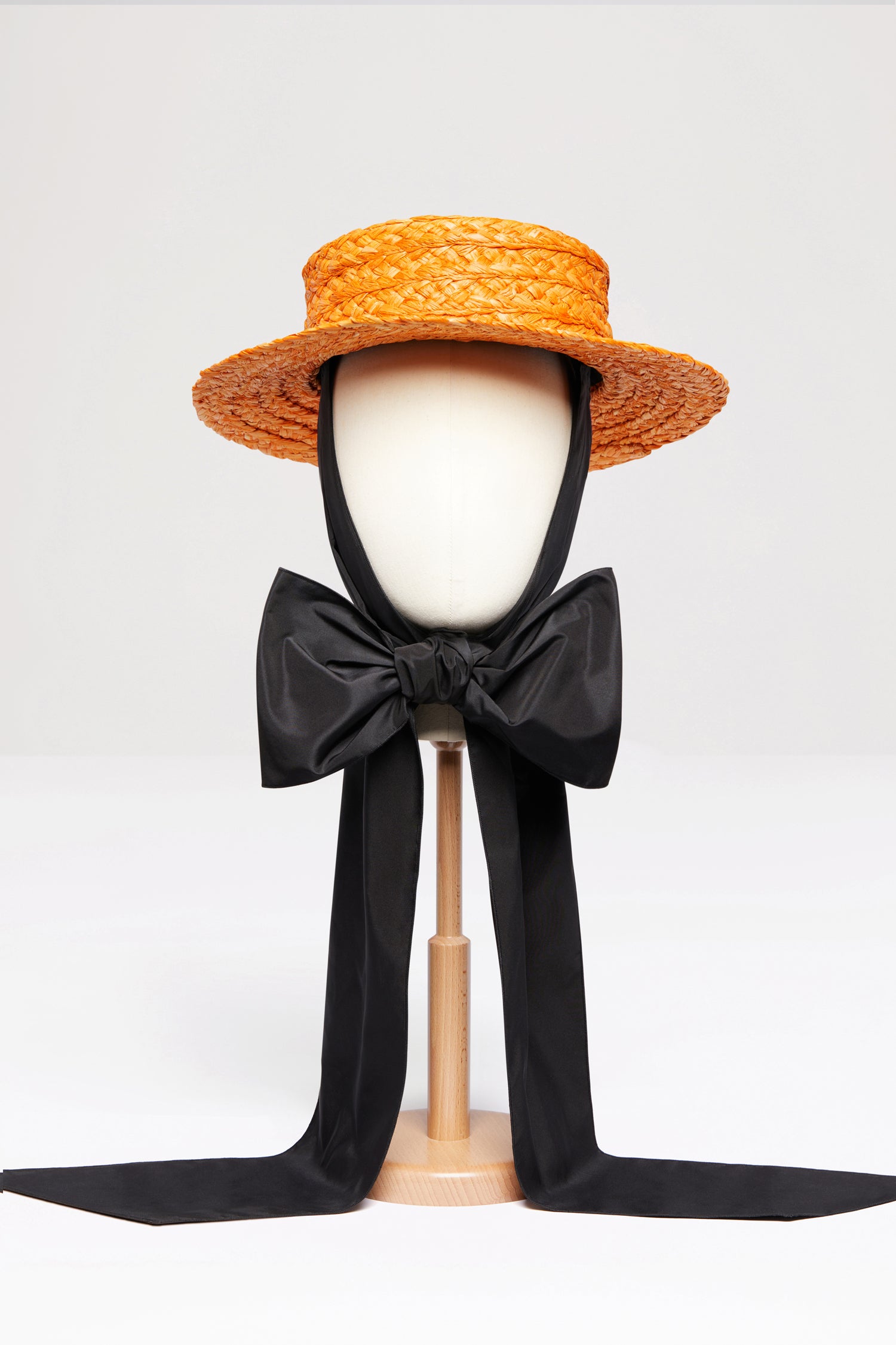 Patou P23AC042 canotier raphia Marigold orange