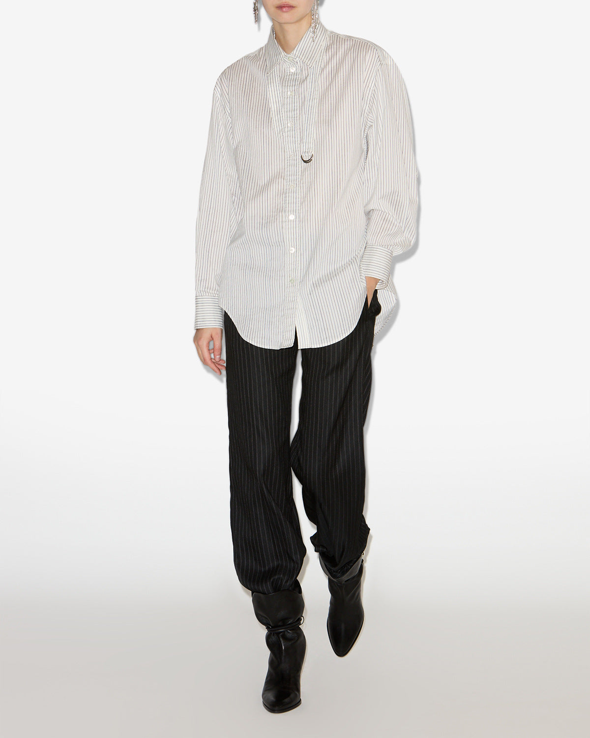 Isabel Marant Aurora CH0262FA chemise oversize rayée