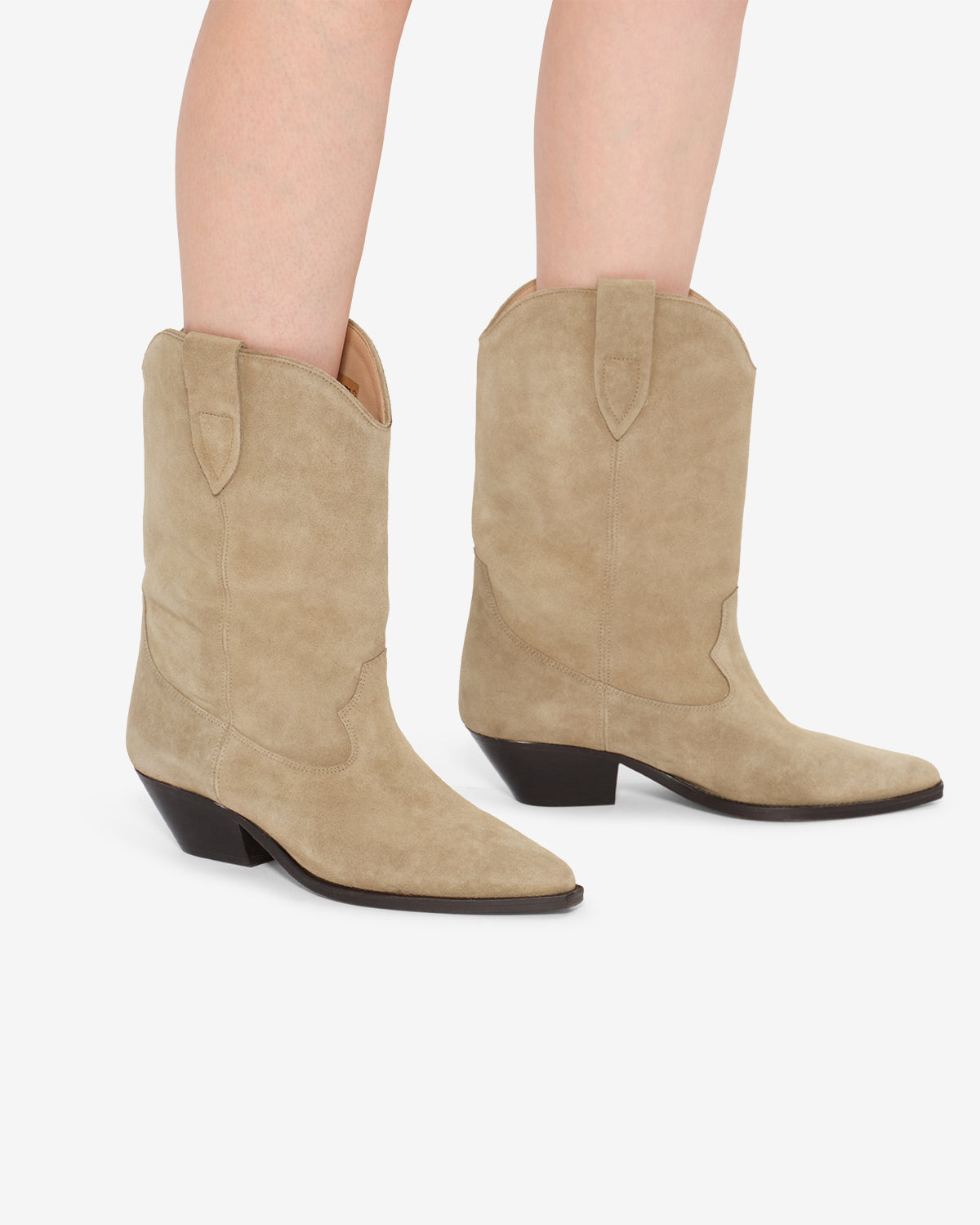 Isabel Marant Duerto bottes taupe santiag 4cm
