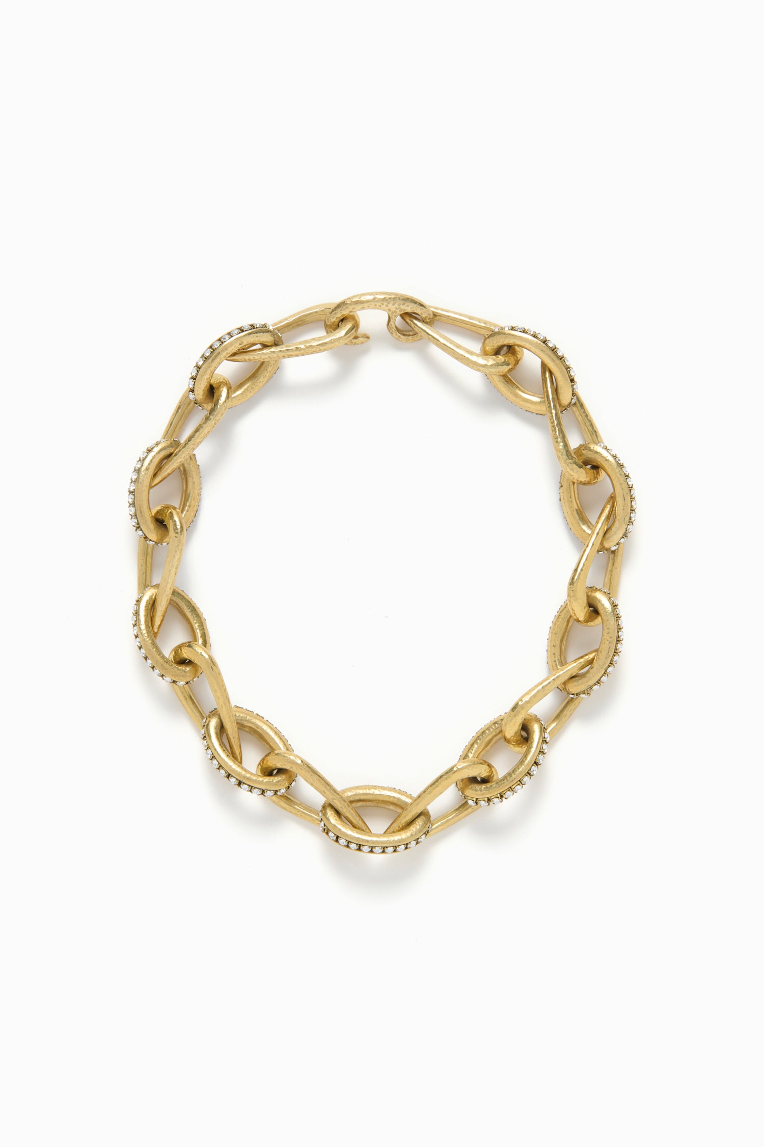 Ulla Johnson Chunky Teardrop collier laiton Brass pavé strass