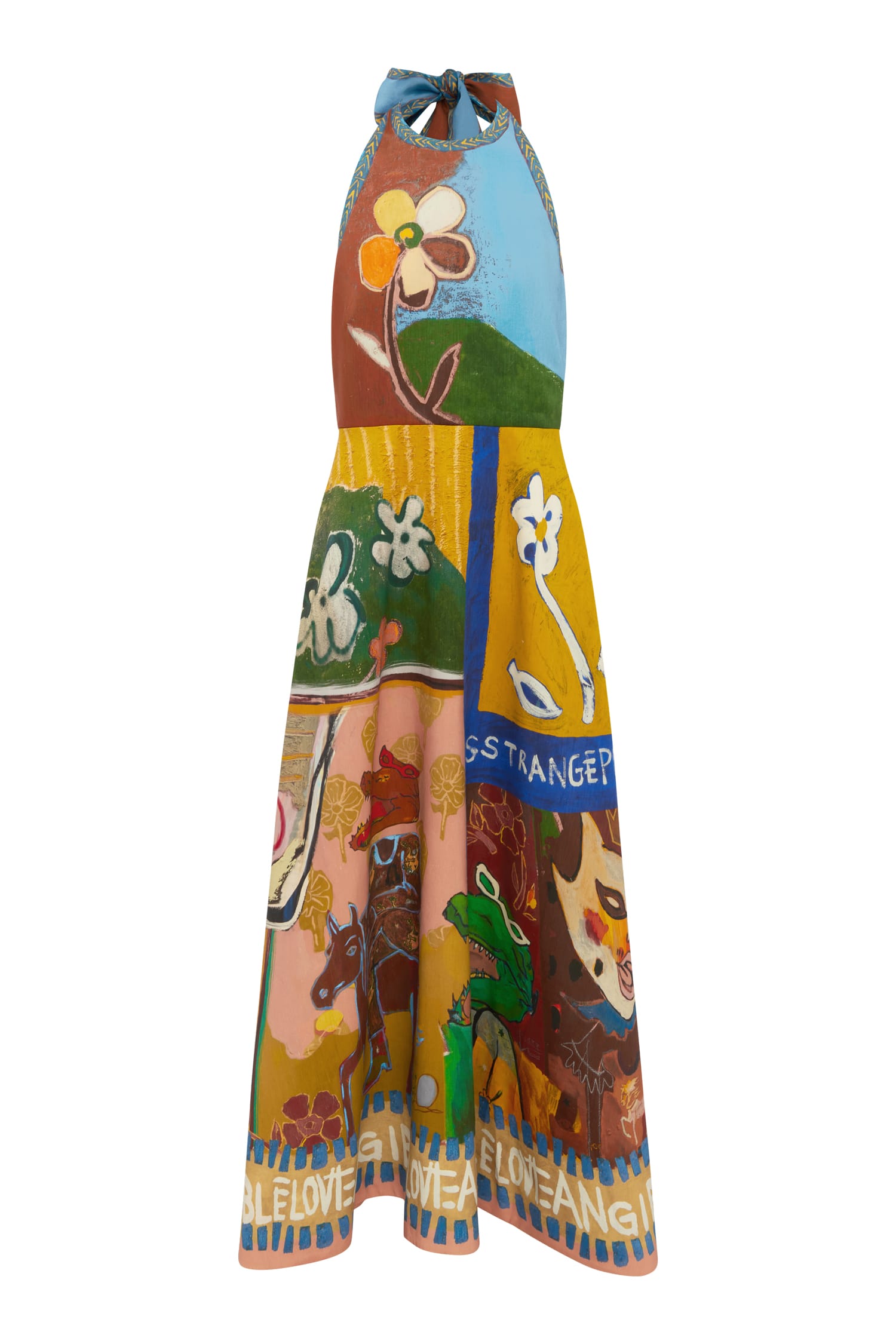 Alemais Mlak Halter robe midi halter lin taille 6