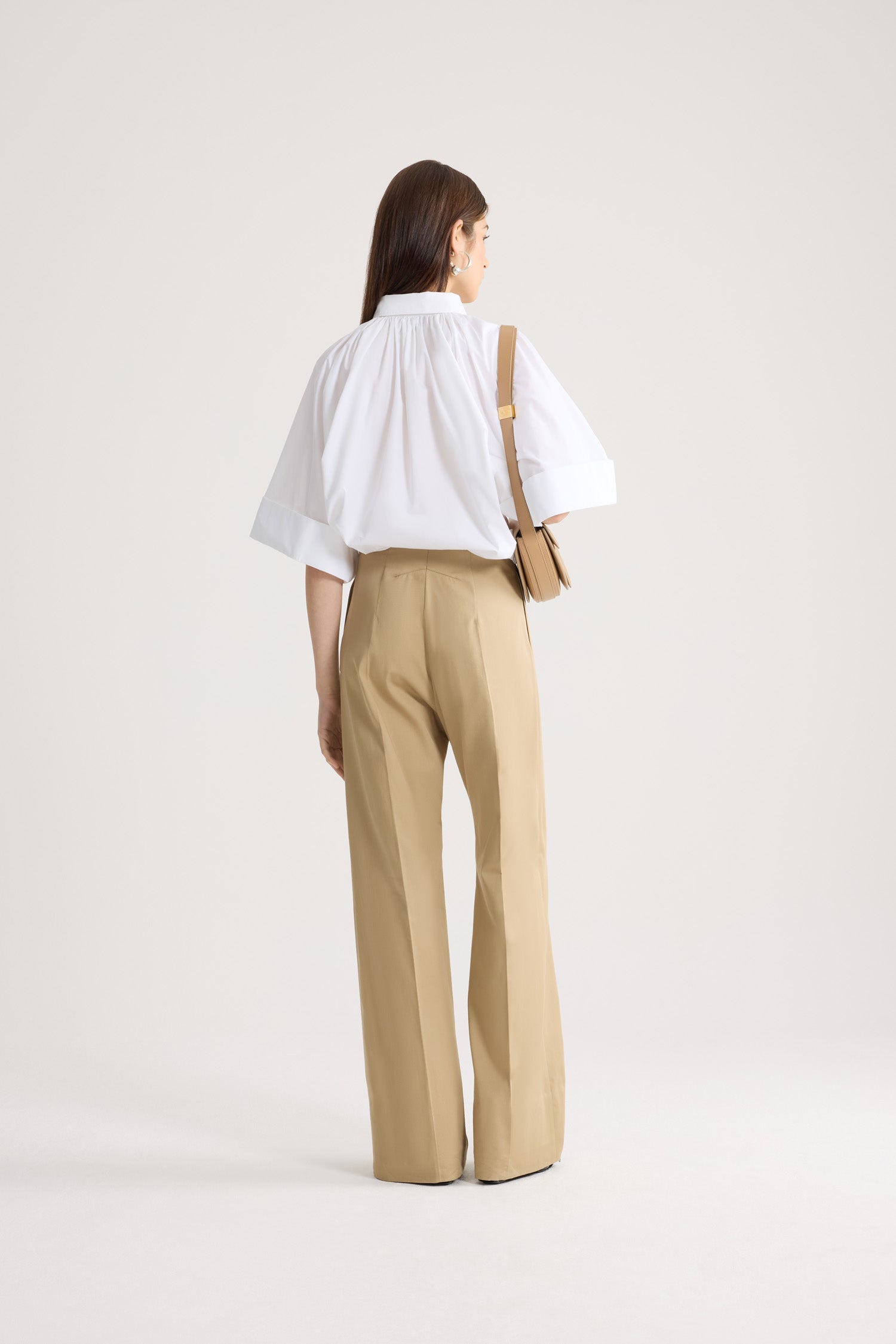 Patou BL061 Blouse Coton Bio Blanc Manches Courtes 34-44