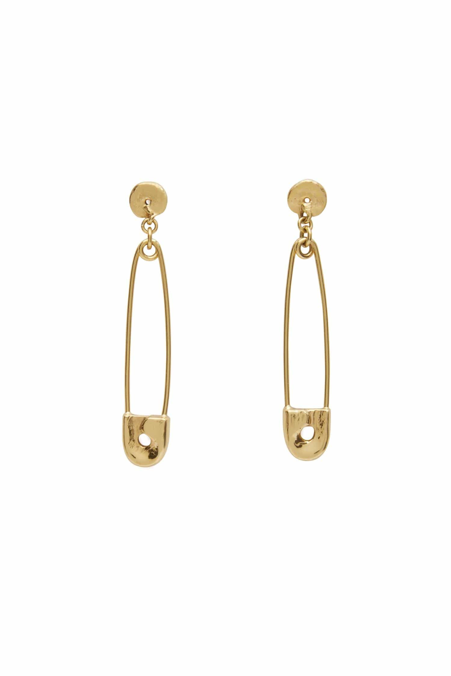 Alemäis Atomic Pin boucles d’oreilles laiton doré taille unique
