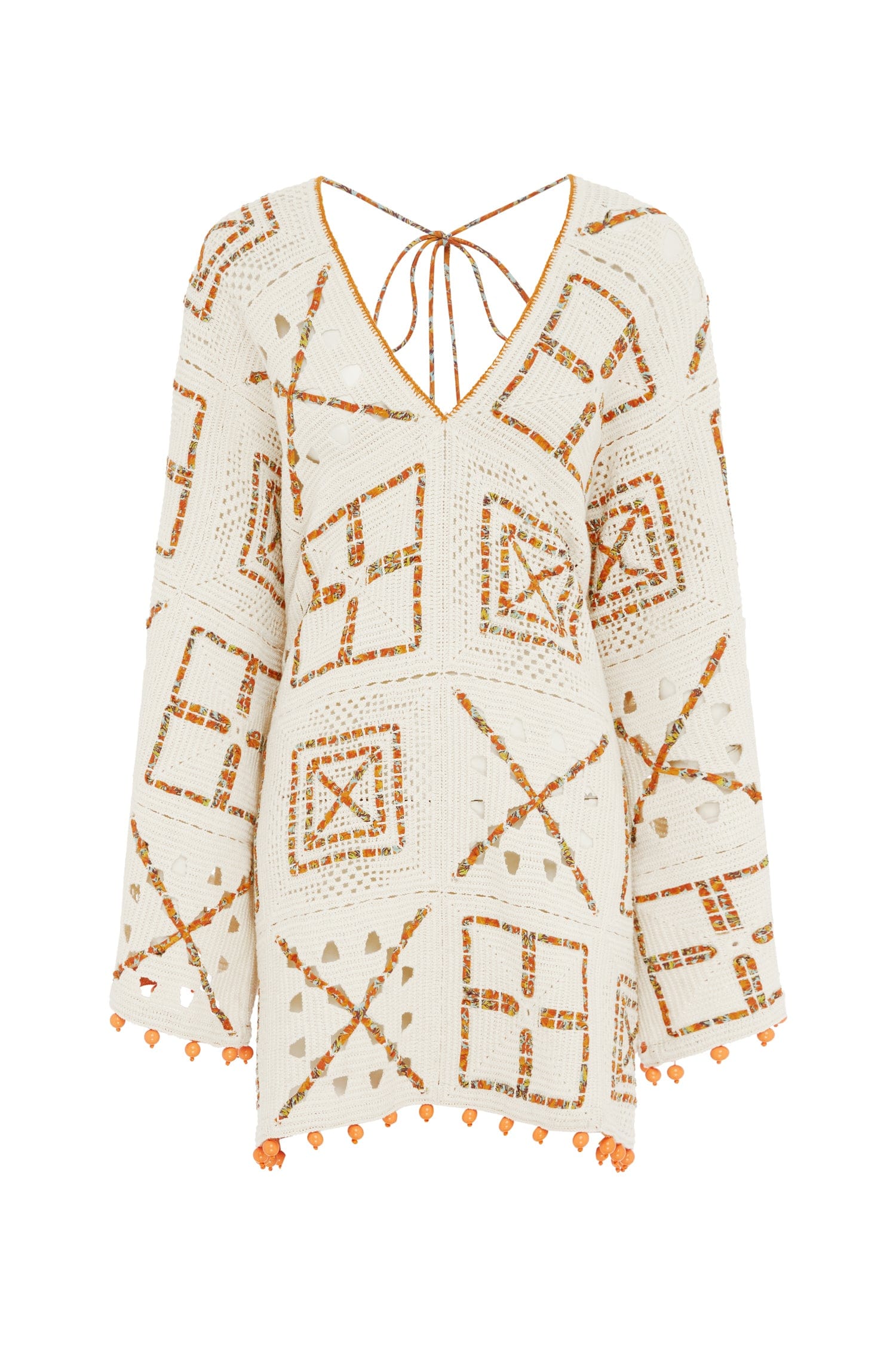 Alemaïs Marva robe mini crochet coton manches longues