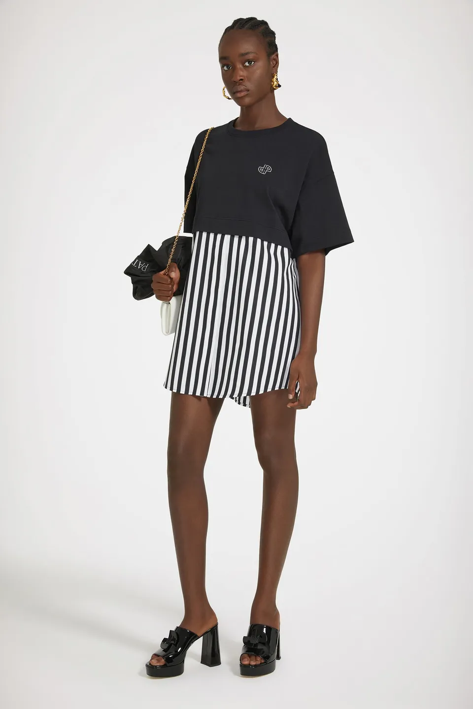 Patou JE108 robe t-shirt coton bio noir 34-44