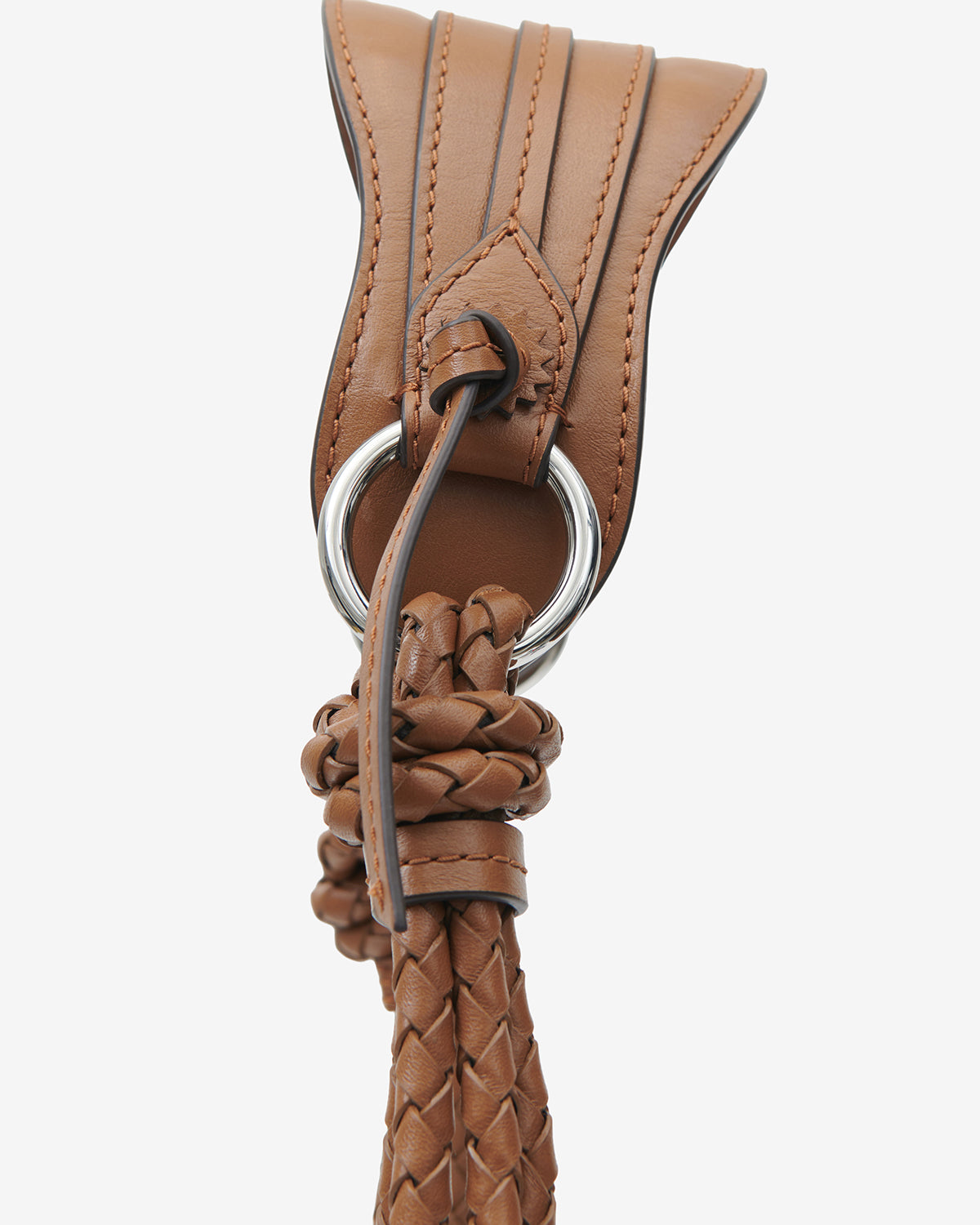 Isabel Marant Maia Medium sac cognac cuir velours