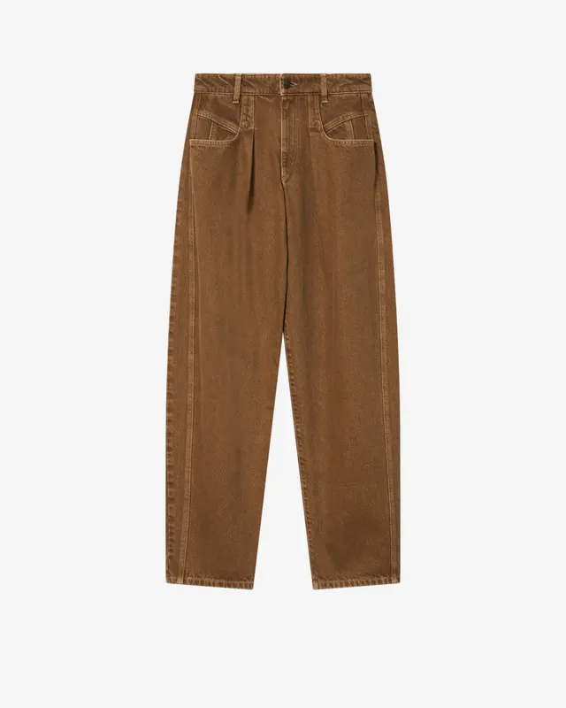 Isabel Marant Lisha jean barrel bronze taille haute
