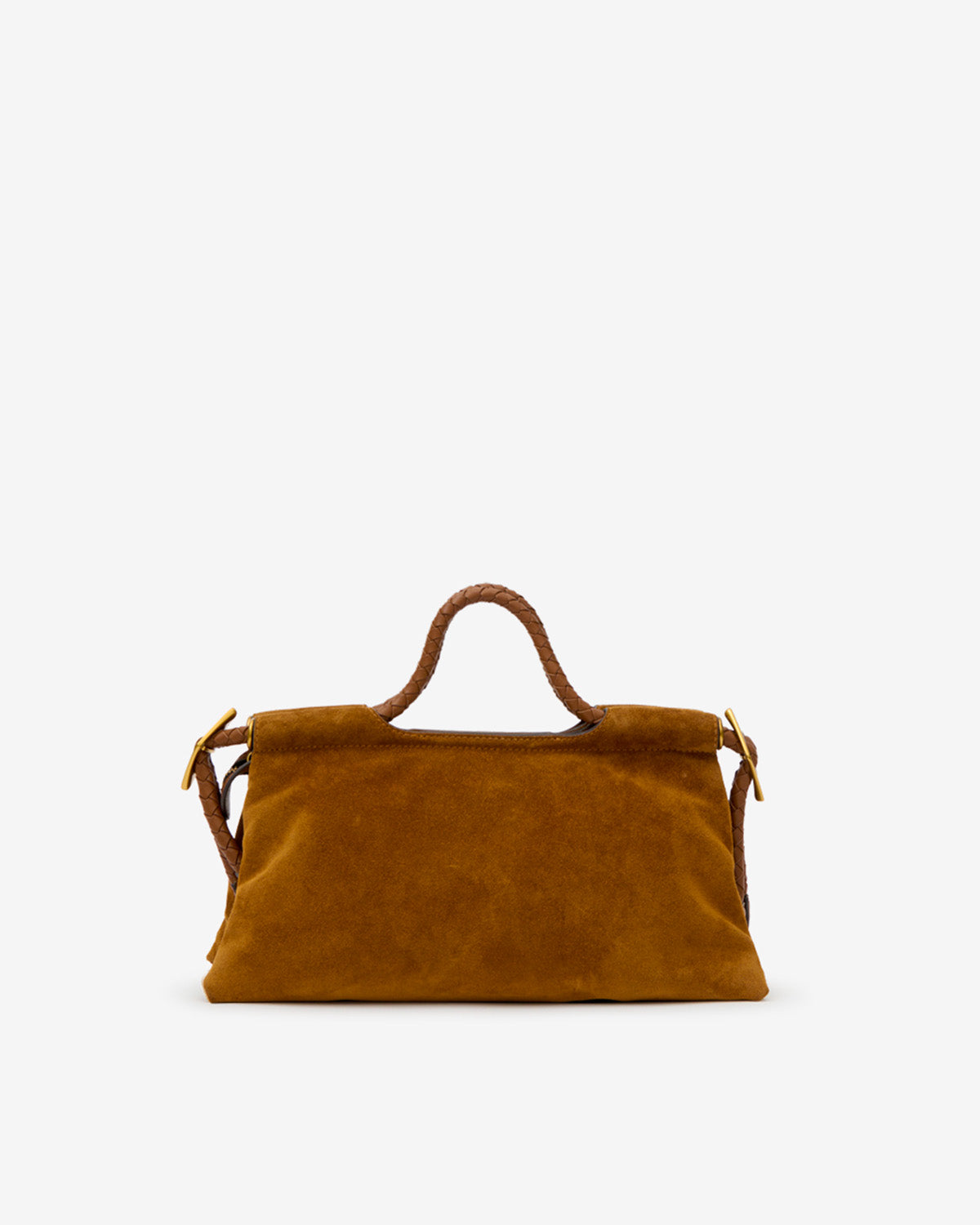 Isabel Marant Pipa M sac cuir velours cognac
