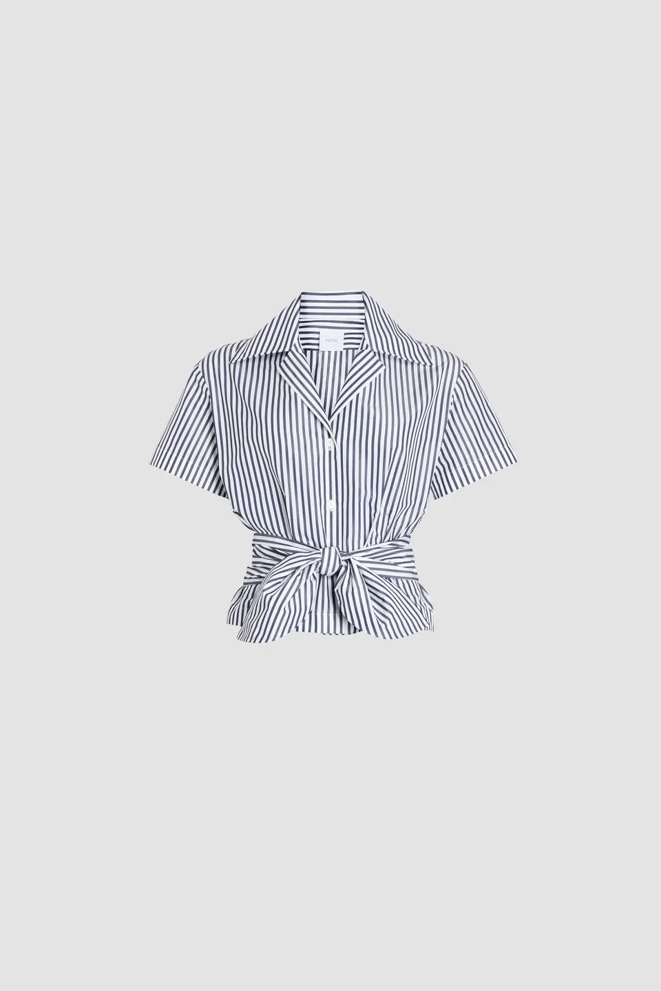 Patou P26BL058 chemise nouée Offshore Stripes rayée