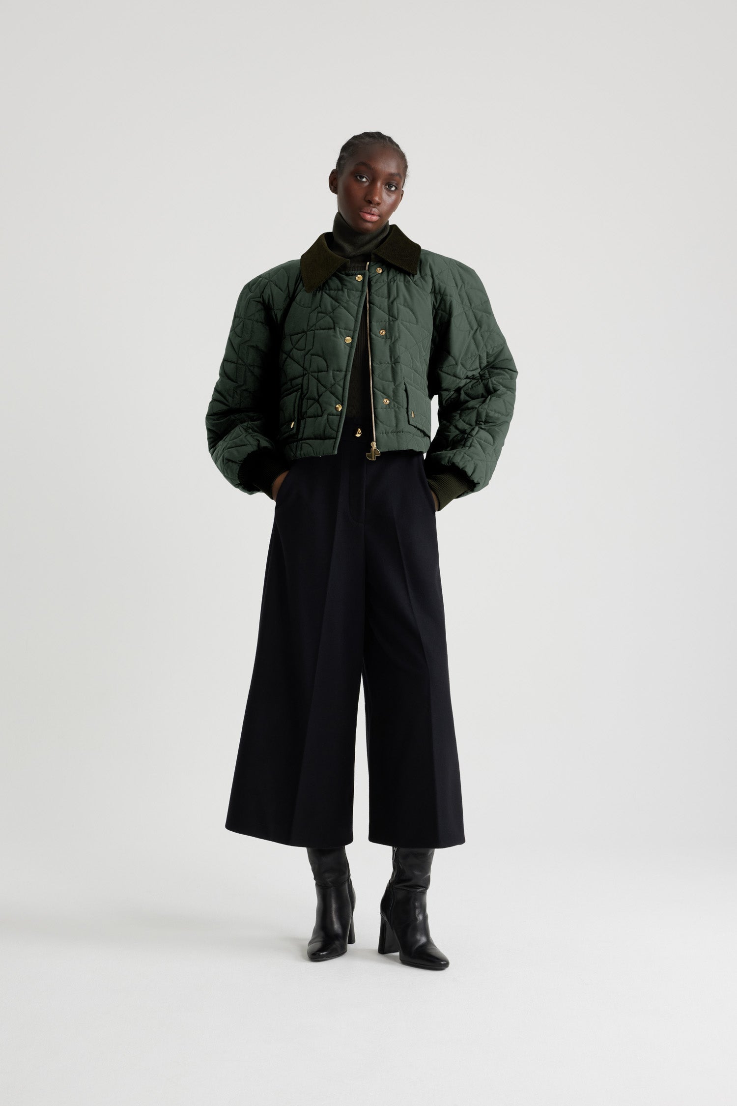 Patou Jackets OU0270188754B bomber nylon vert 34-44
