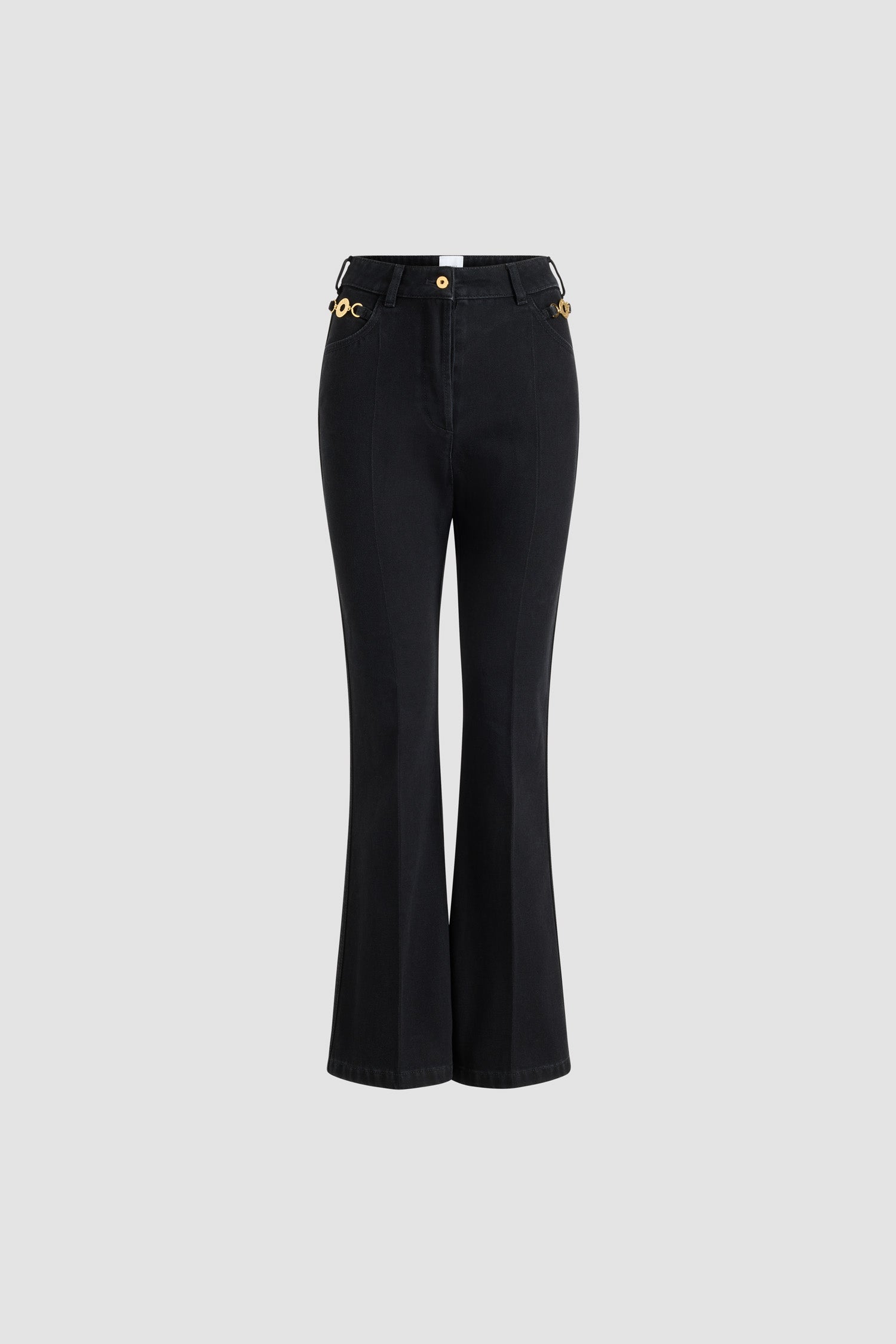 Patou Denim pantalon flare TR030 jean noir Khol Stone
