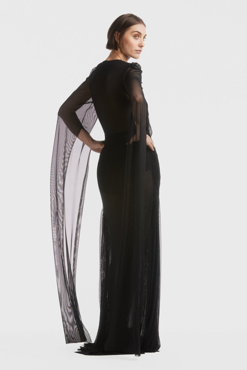 ATU Body Couture Emotional Black Dress robe longue noire taille S