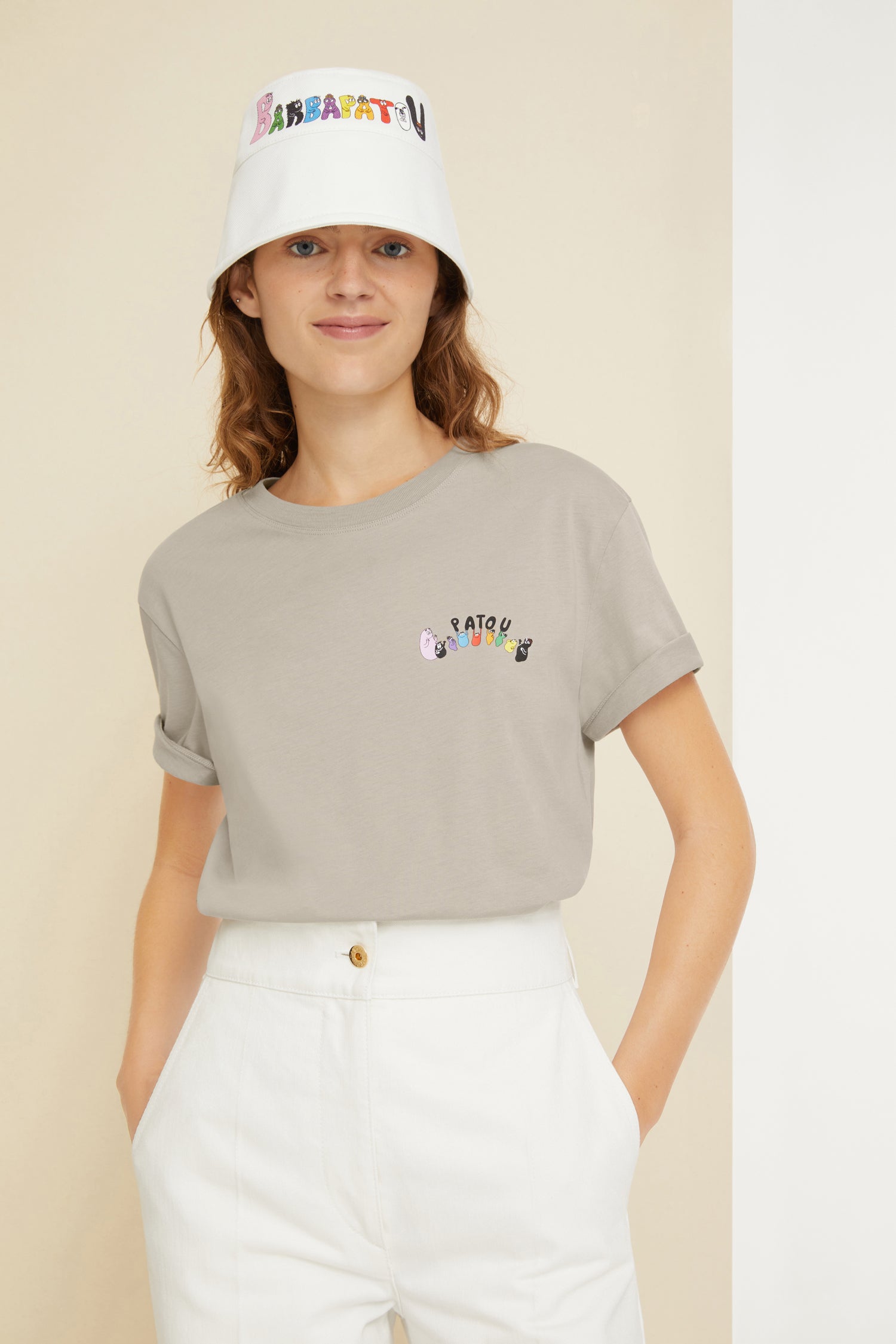 Patou t-shirt Barbapatou coton bio Parchment XS imprimé