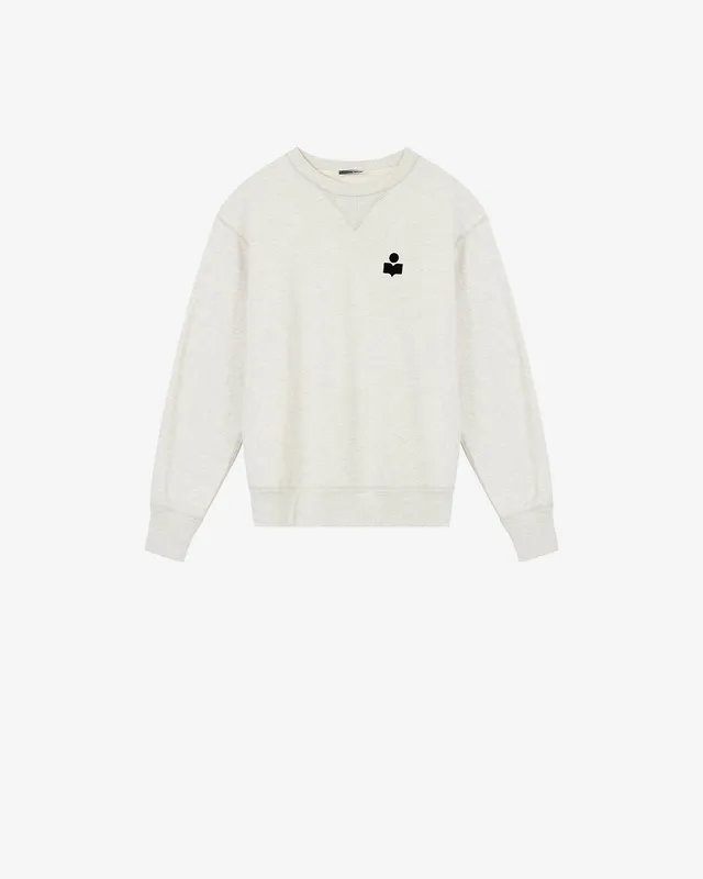 Isabel Marant Mike sweatshirt coton écru col rond logo