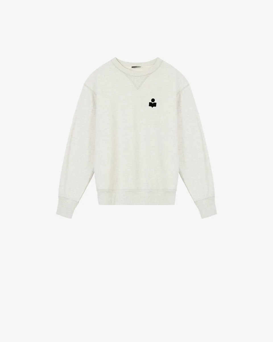 Isabel Marant Mike sweatshirt coton écru col rond logo