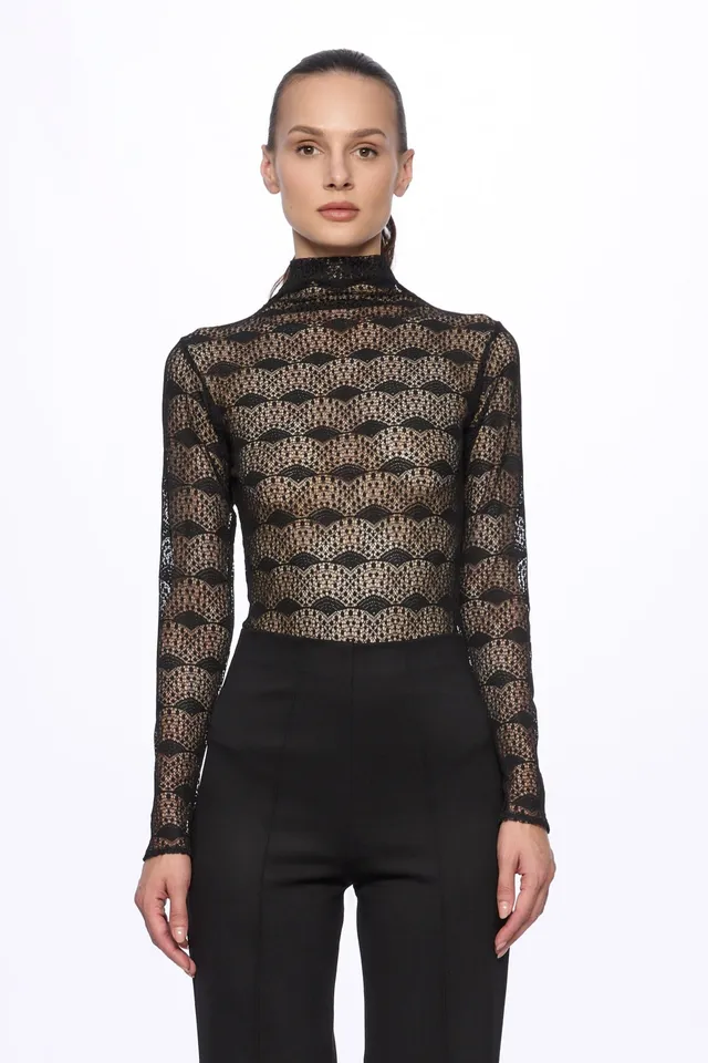 ATU Body Couture High Neck body dentelle noir taille S