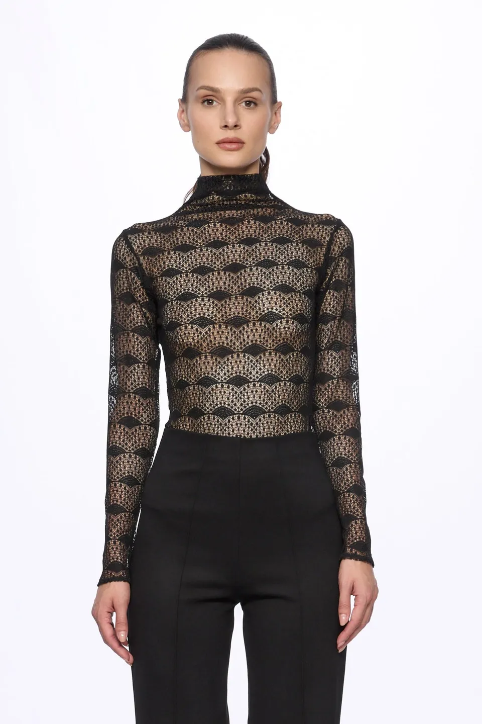 ATU Body Couture High Neck body dentelle noir taille S