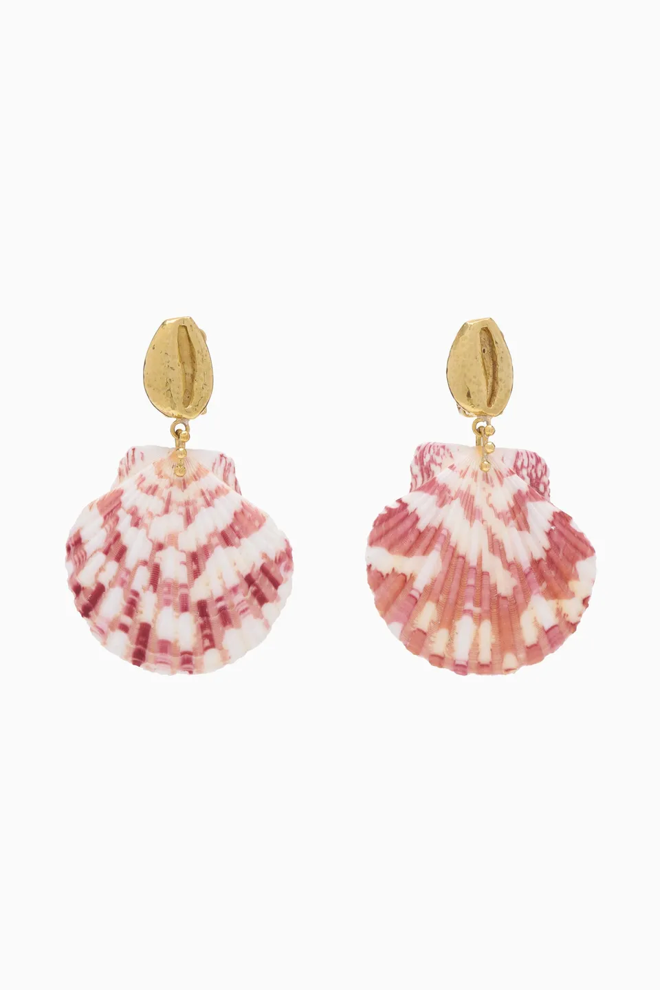Ulla Johnson Mixed Shell Boucles d'Oreilles Coquillage Rose