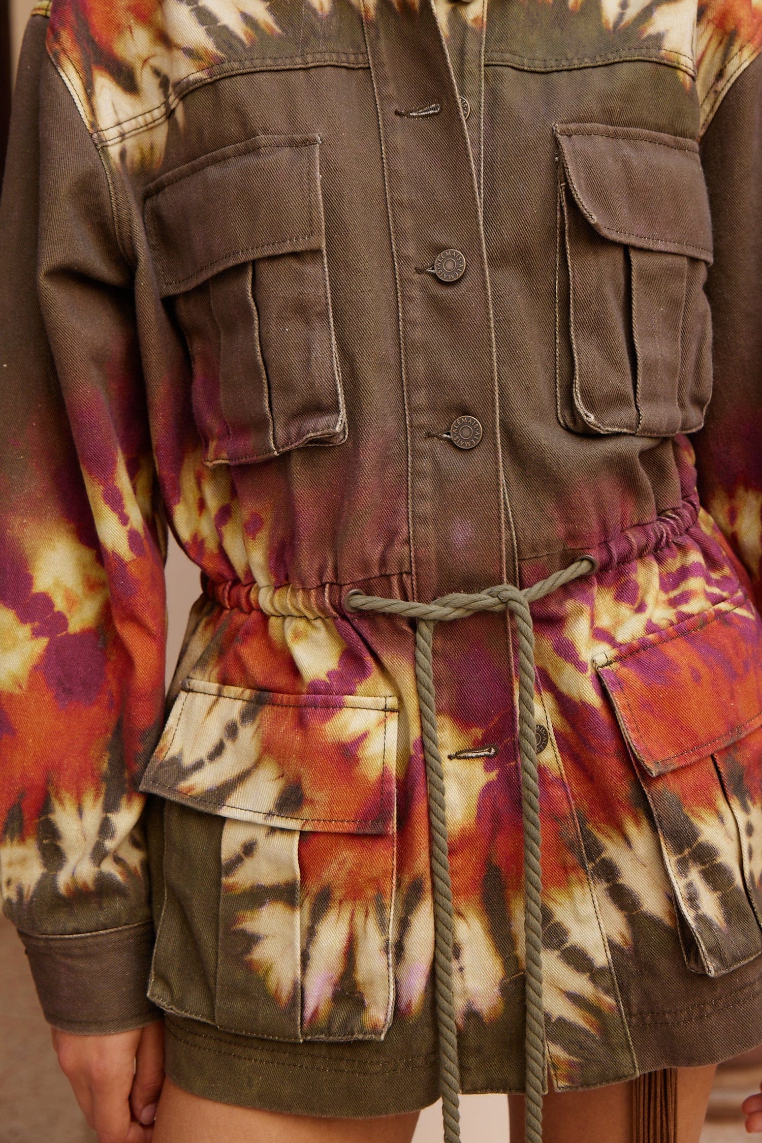 Alemaïs Marilyn veste jean coton tie-dye