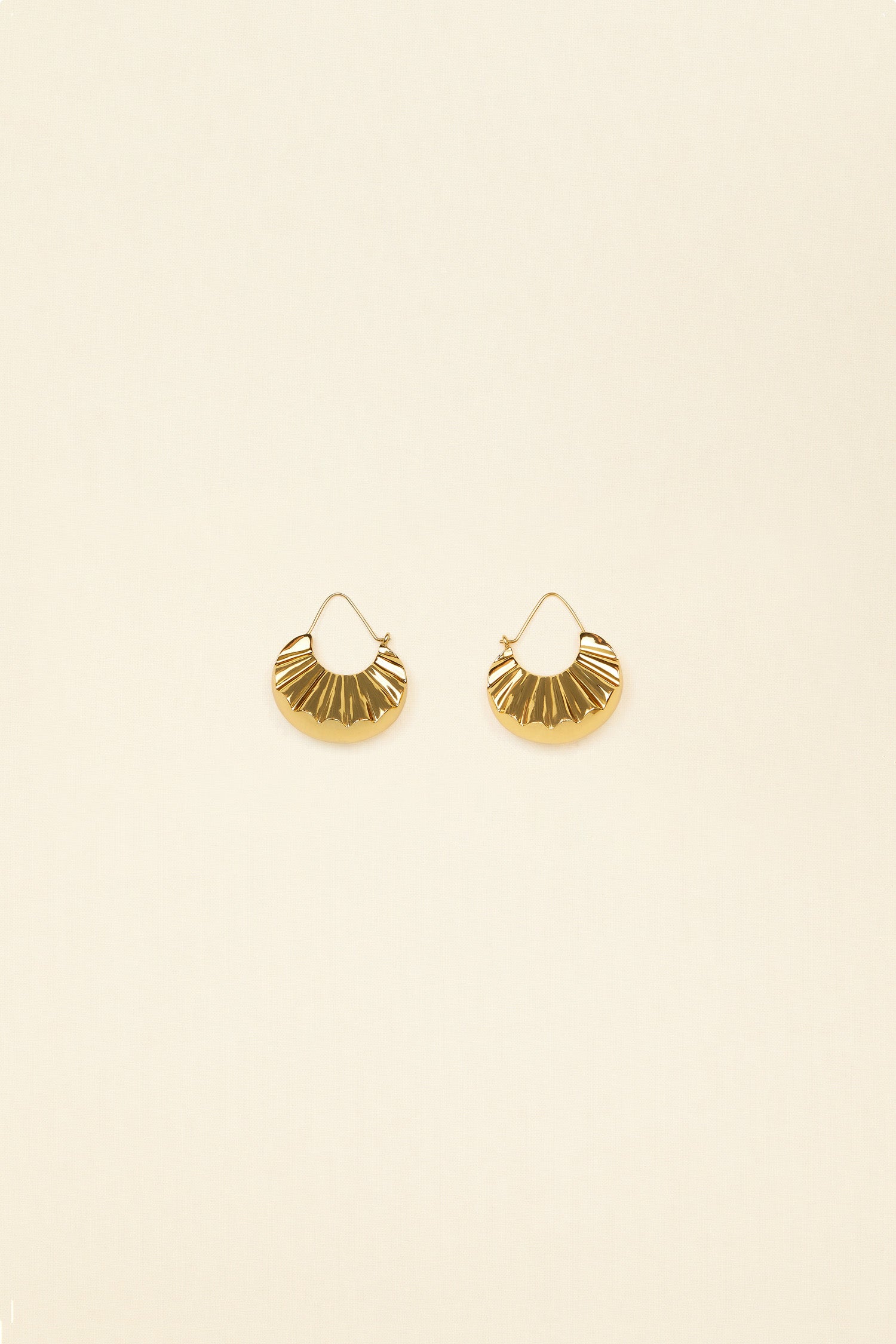 Patou Jewellery Large Mandarine boucles doreilles doré laiton