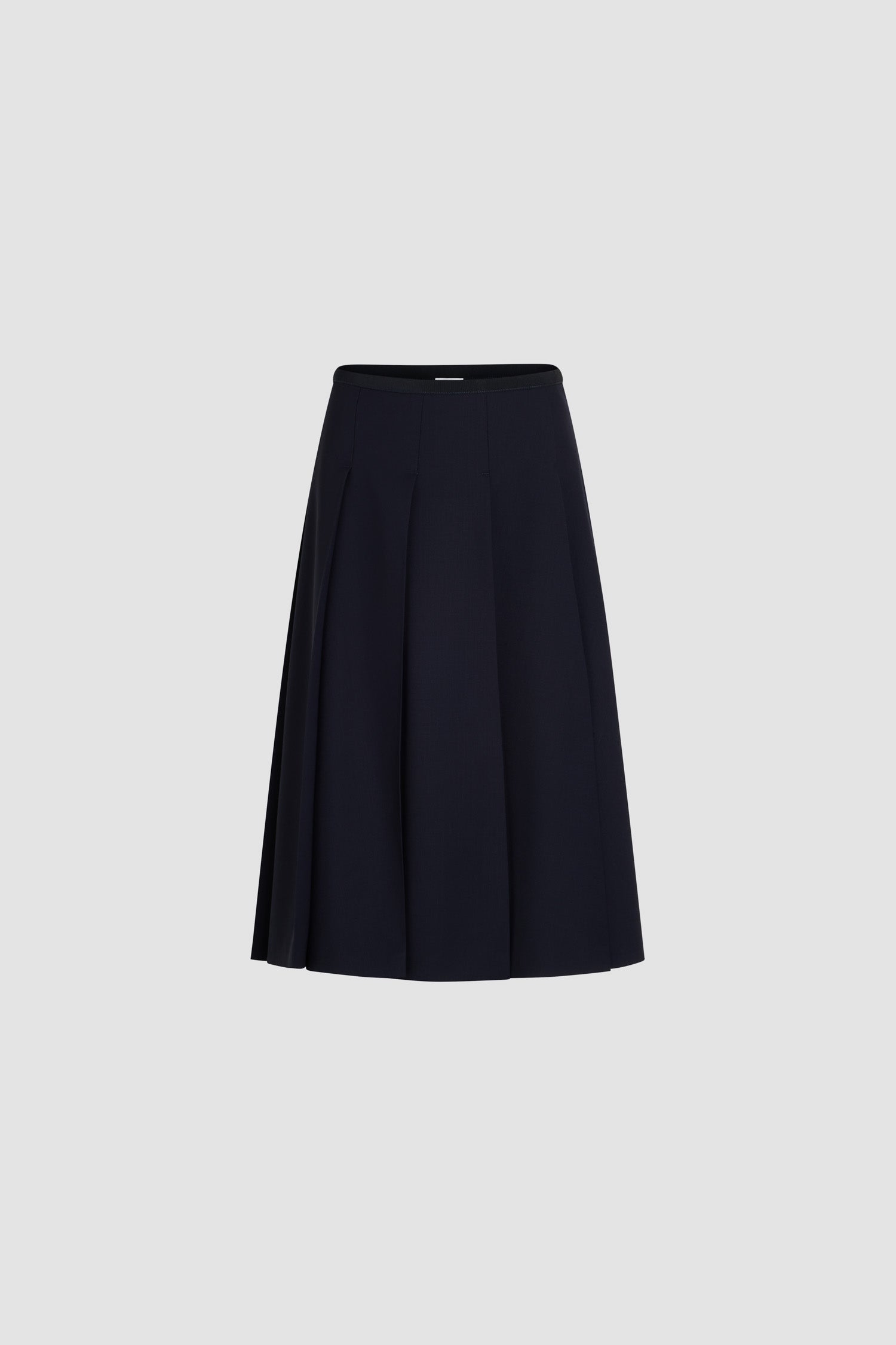 Patou SK078 jupe midi plissée bleu marine