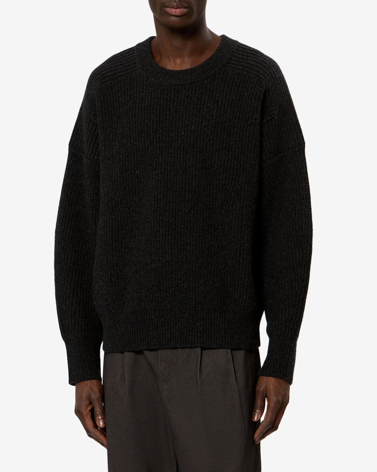 Isabel Marant Larry pull laine gris foncé cachemire