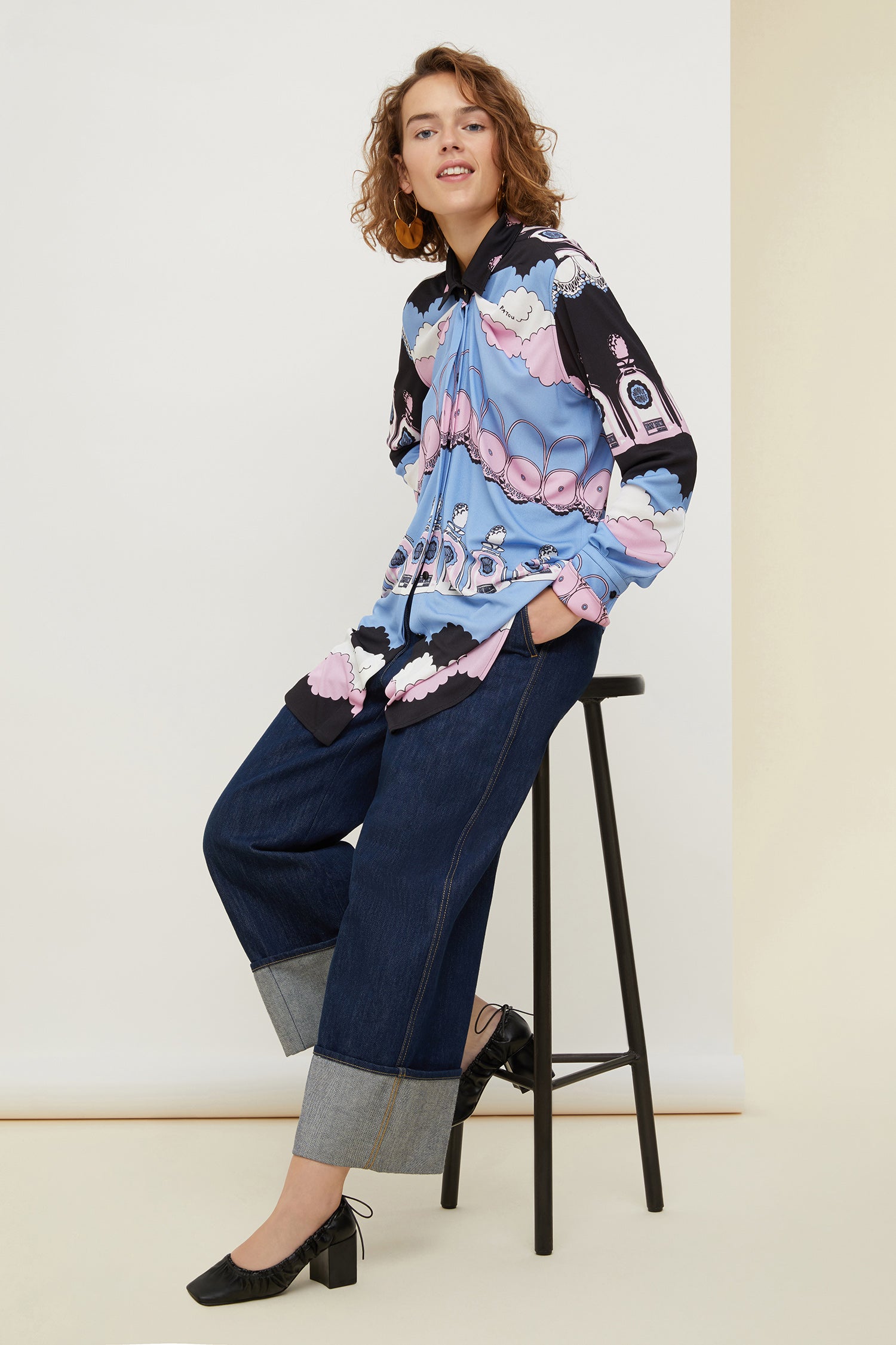 Patou BL003 blouse jersey Cloud Print 34-42