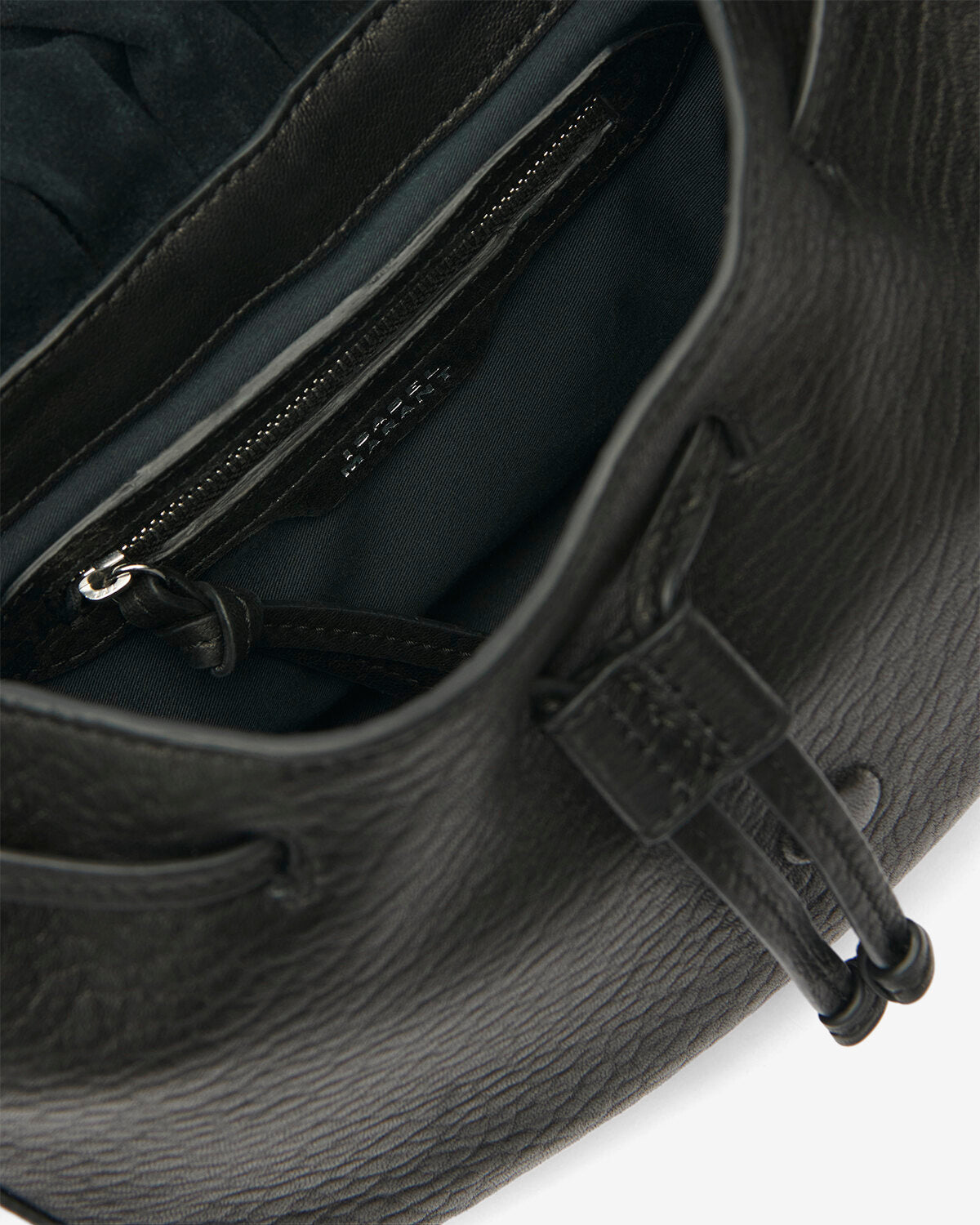 Isabel Marant Bolton PP0406FA sac cuir noir grainé rabat
